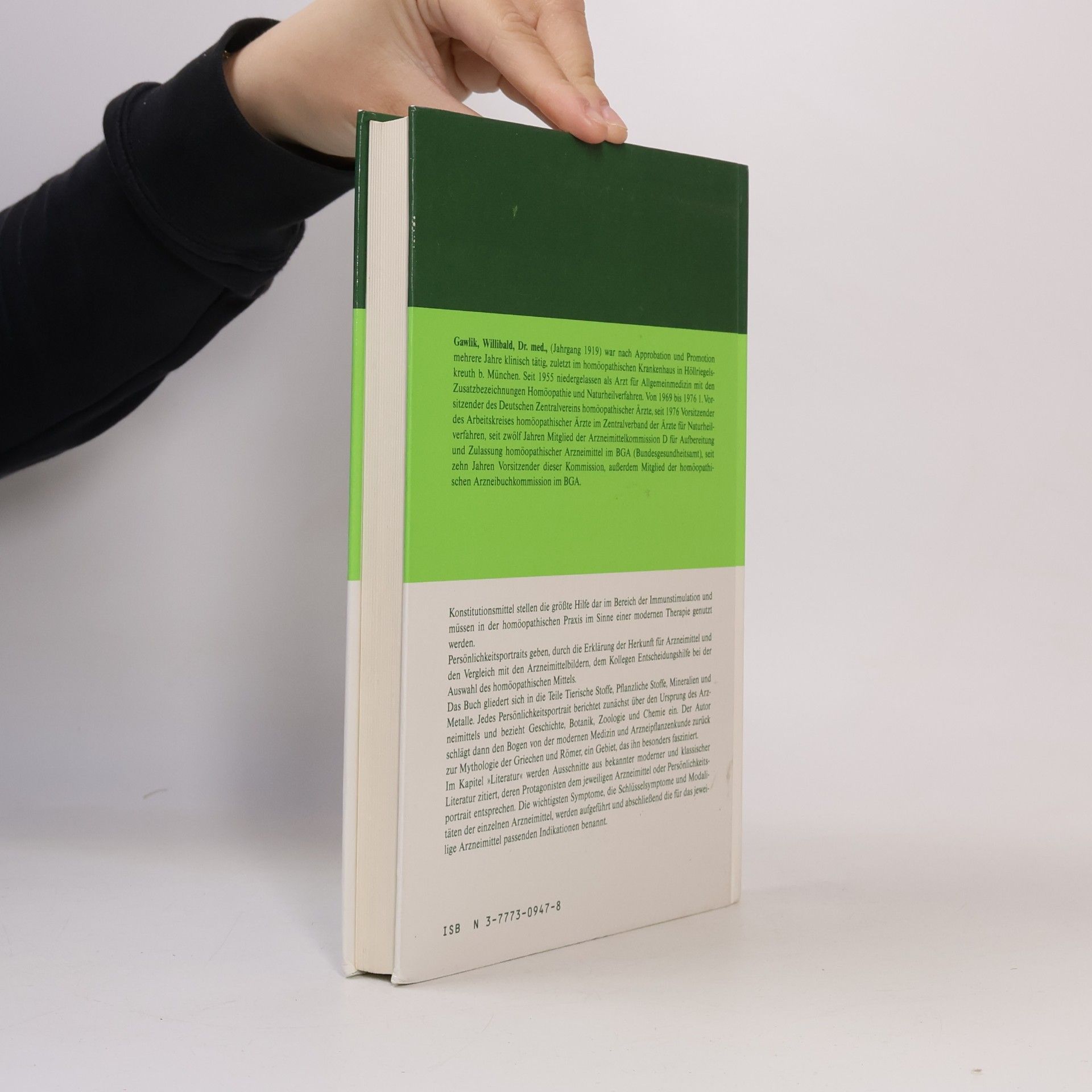 Willibald Gawlik Arzneimittelbild und Persönlichkeitsportrait. Konstitutionsmittel in der Homöopathie