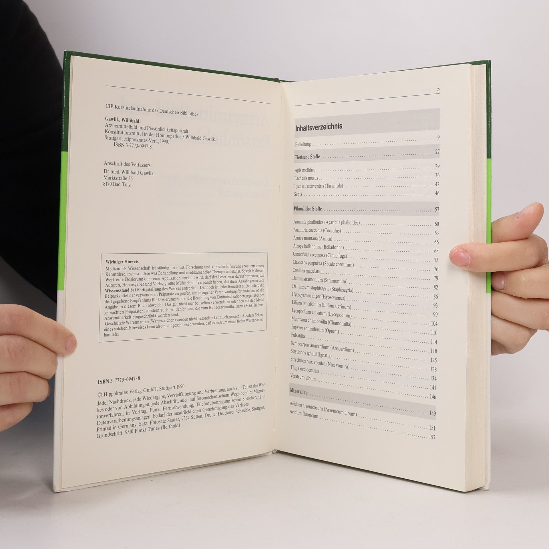 Willibald Gawlik Arzneimittelbild und Persönlichkeitsportrait. Konstitutionsmittel in der Homöopathie