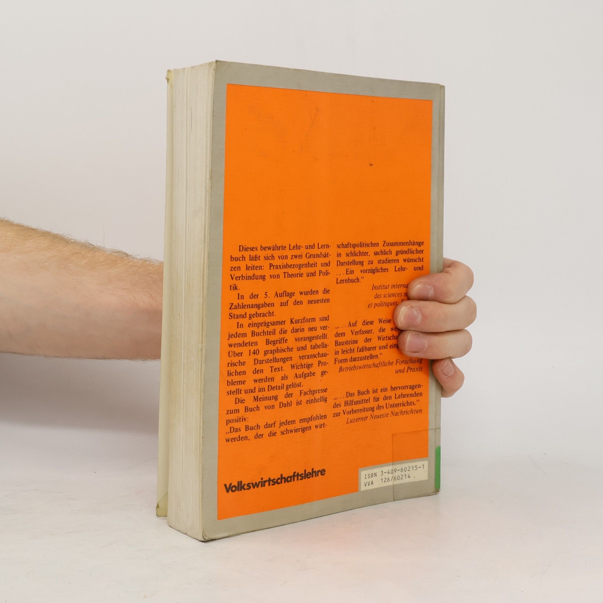 Dieter Dahl Volkswirtschaftslehre