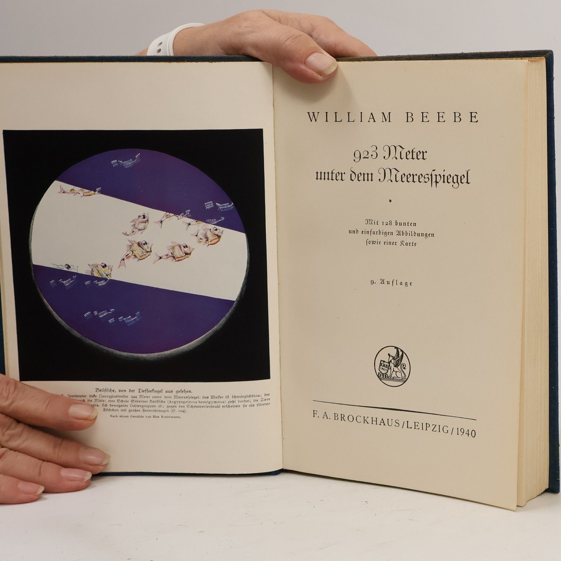 William Beebe 923 Meter unter dem Meeresspiegel