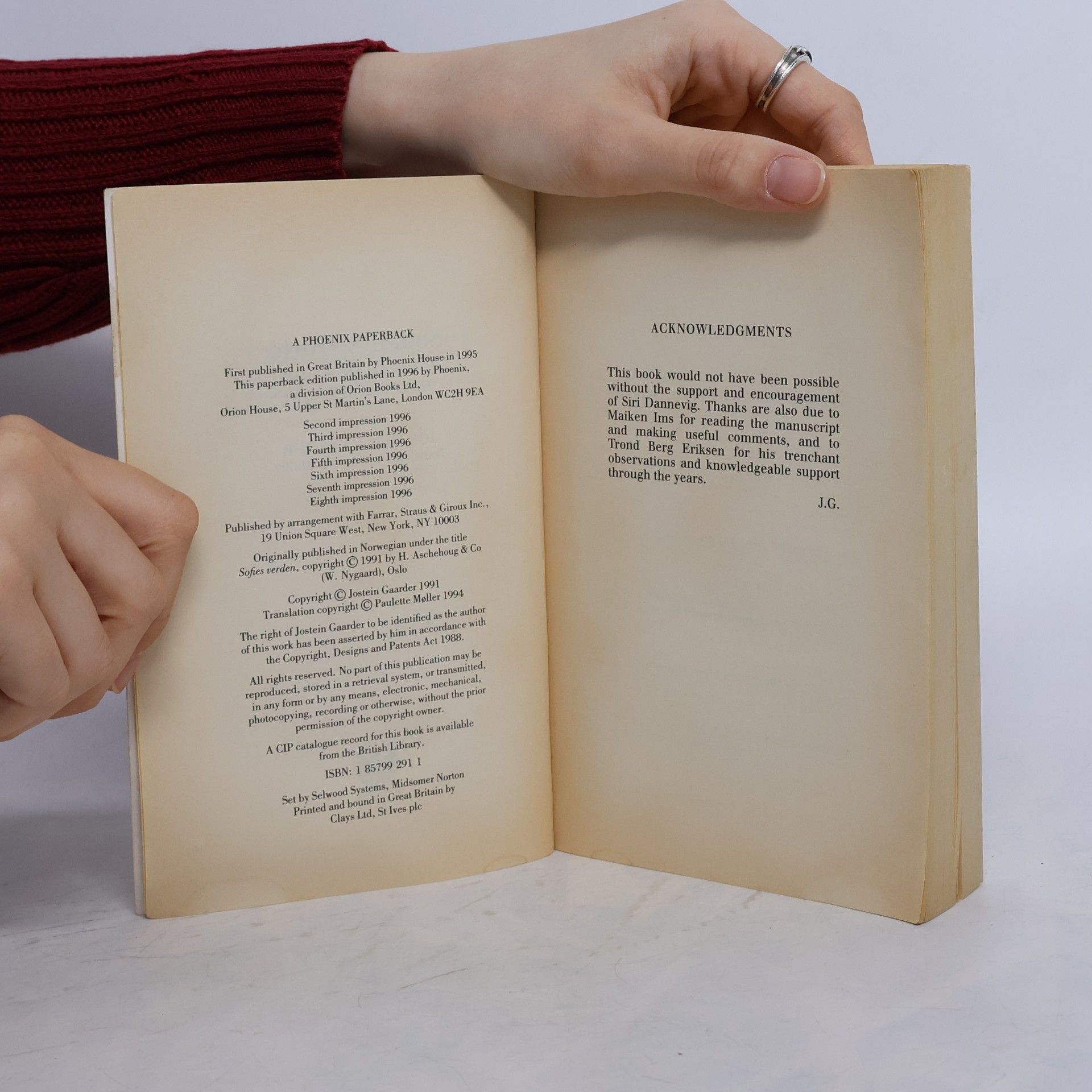 Jostein Gaarder Sophie's World