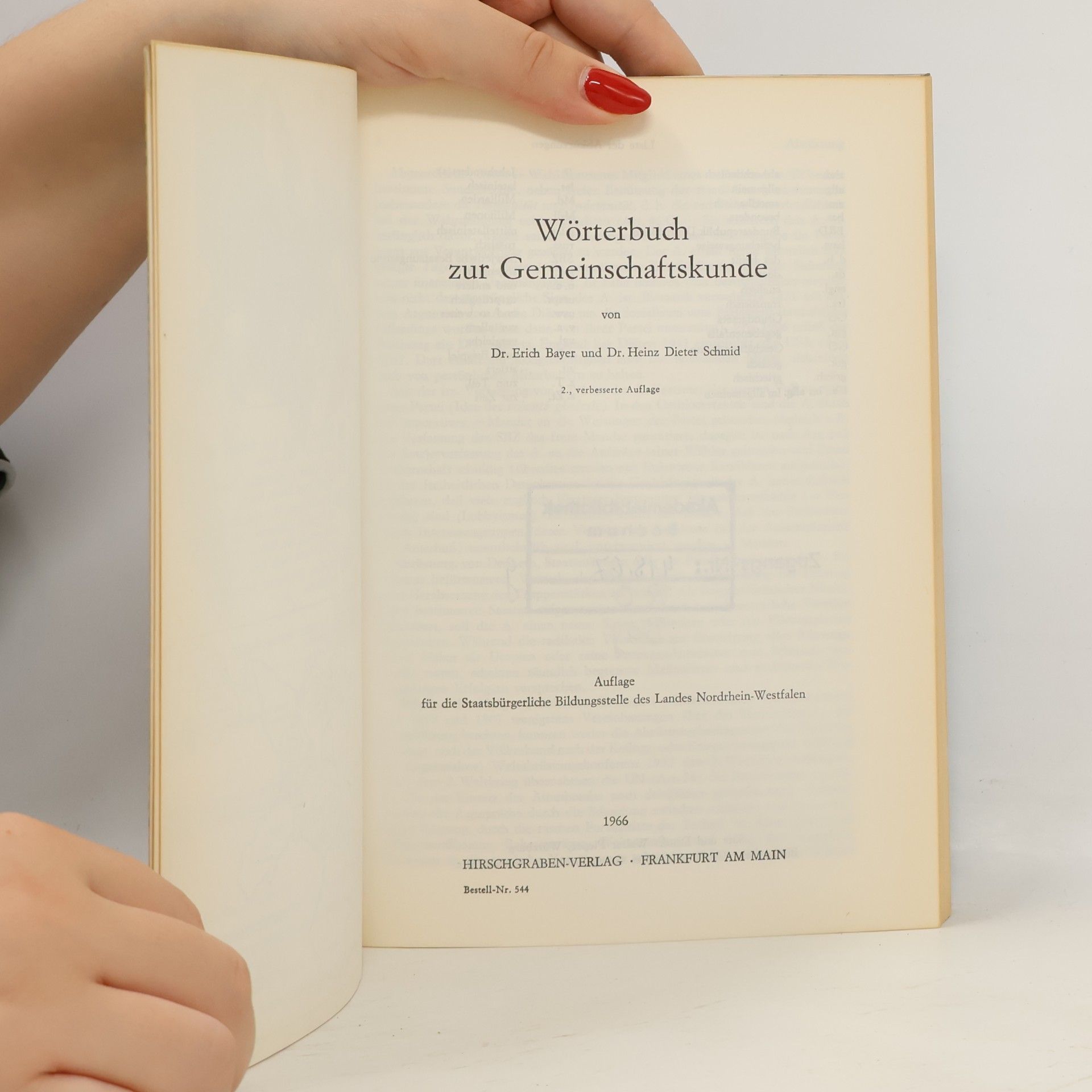 Erich Bayer Wörterbuch zur Gemeinschaftskunde