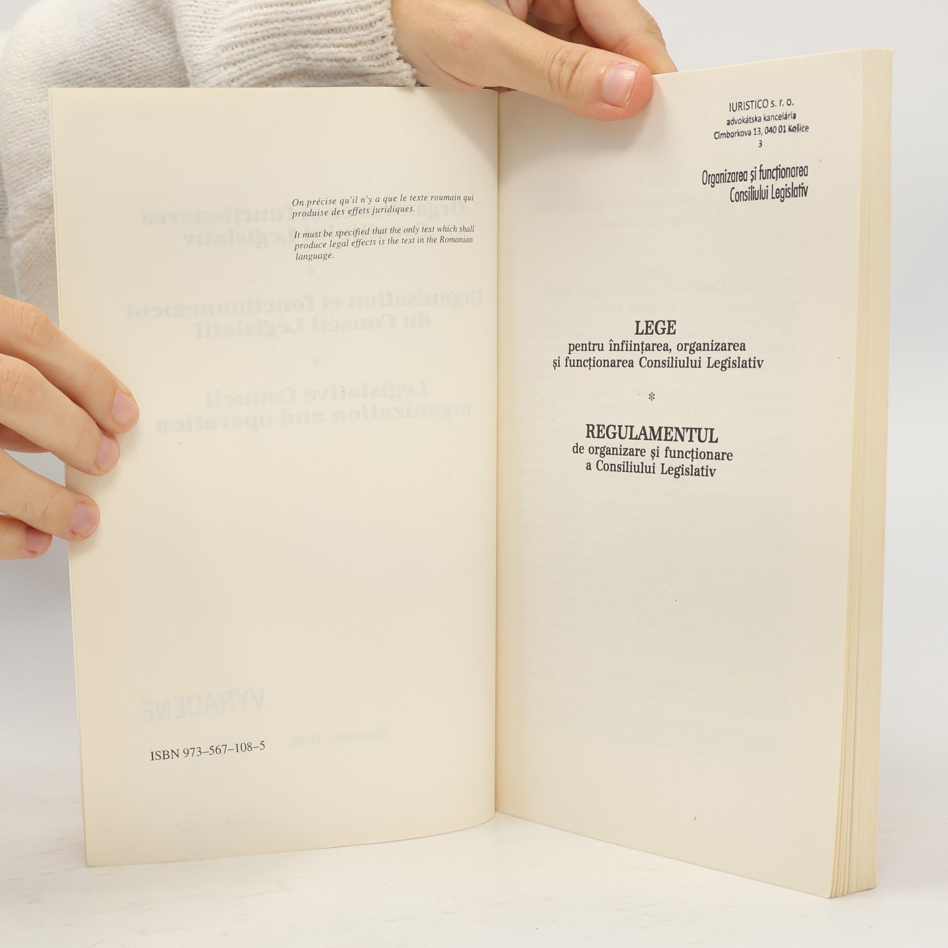 Autorenkollektiv Législation Roumaine / Romanian Legislation 22