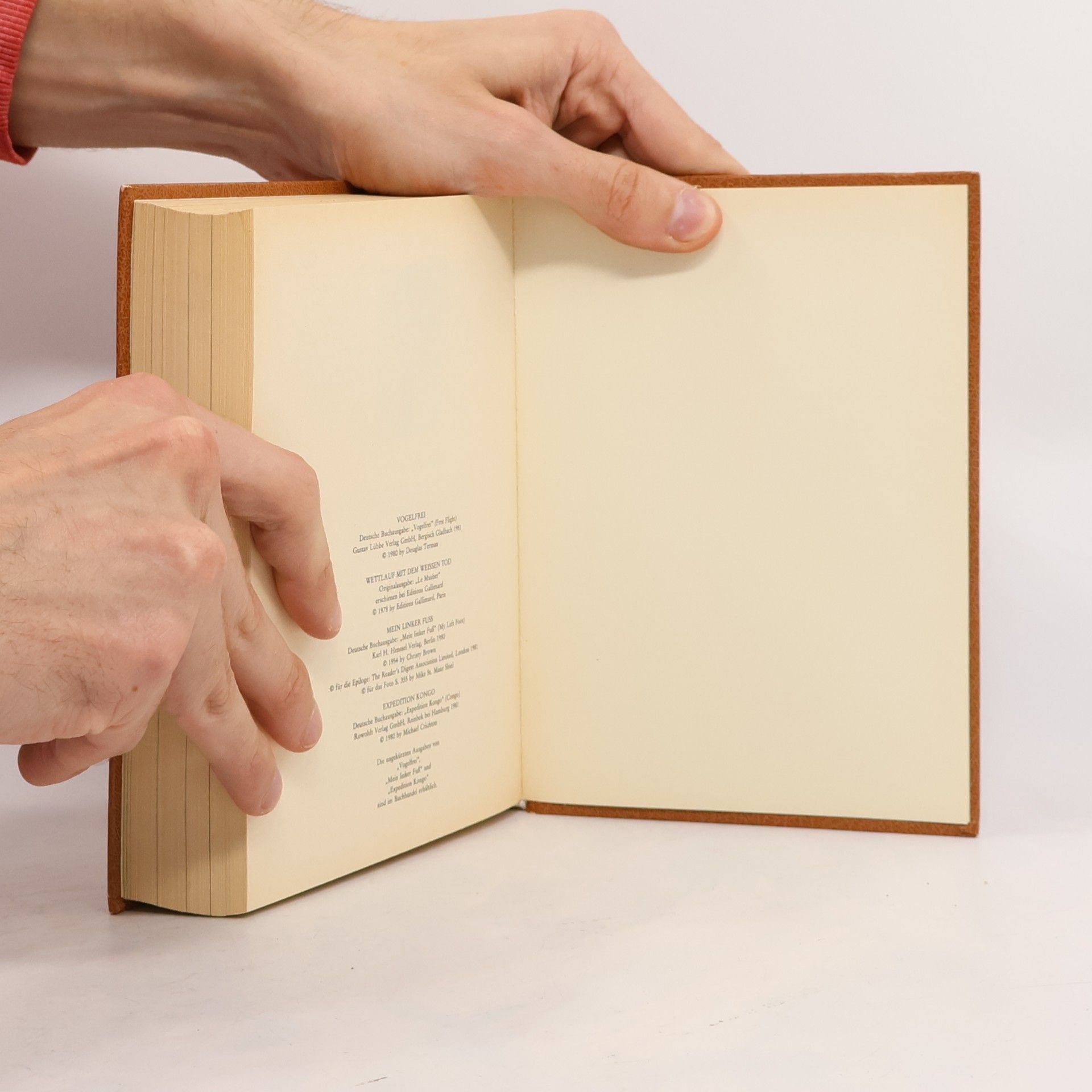 Douglas Terman Reader's Digest Auswahlbücher: Vogelfrei. Wettlauf mit dem weissen tod. Mein linker fuss. Expedition Kongo