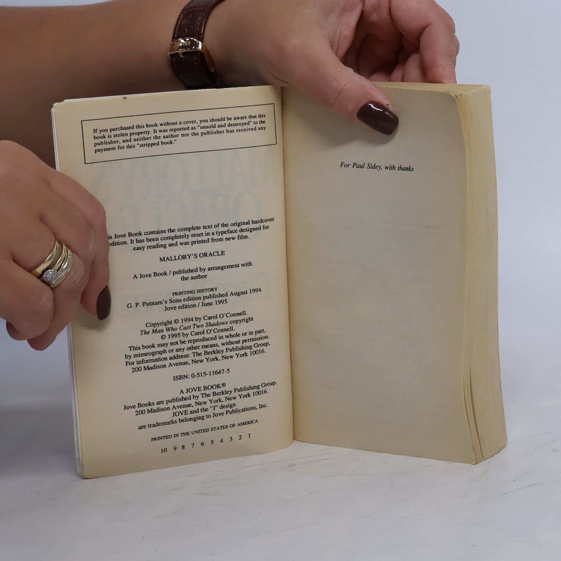 Carol O'Connell Mallory's Oracle