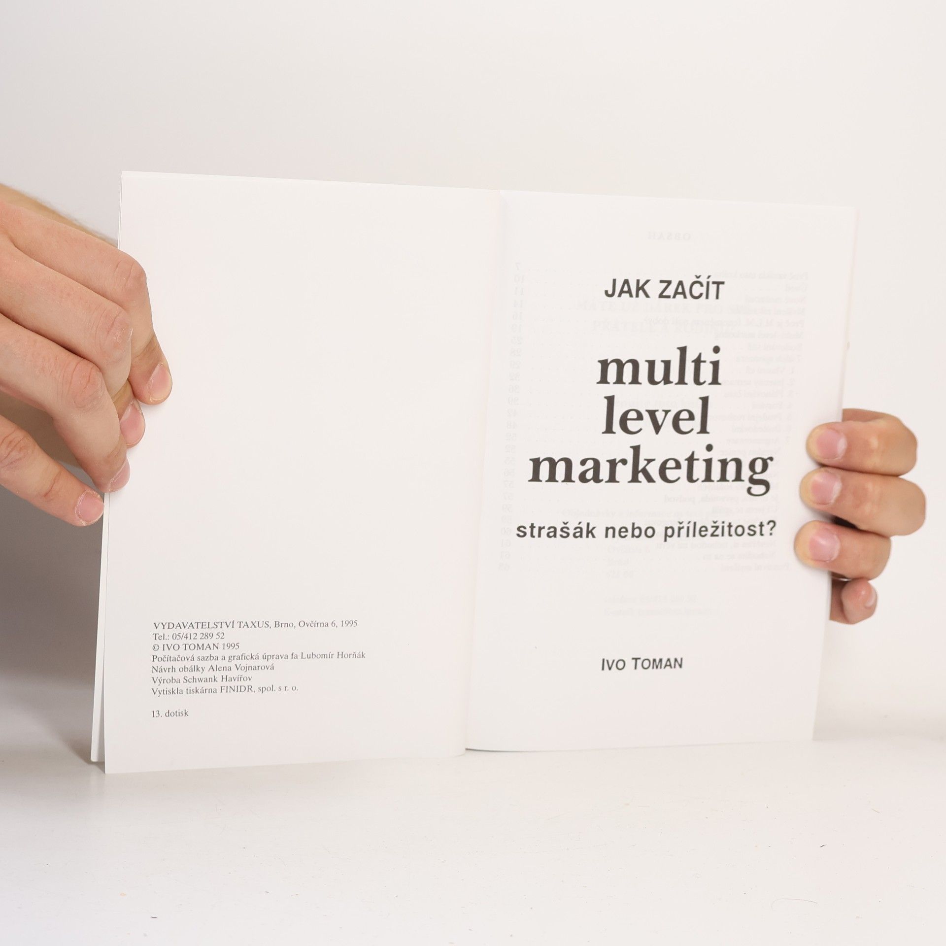 Ivo Toman Jak začít Multi Level Marketing