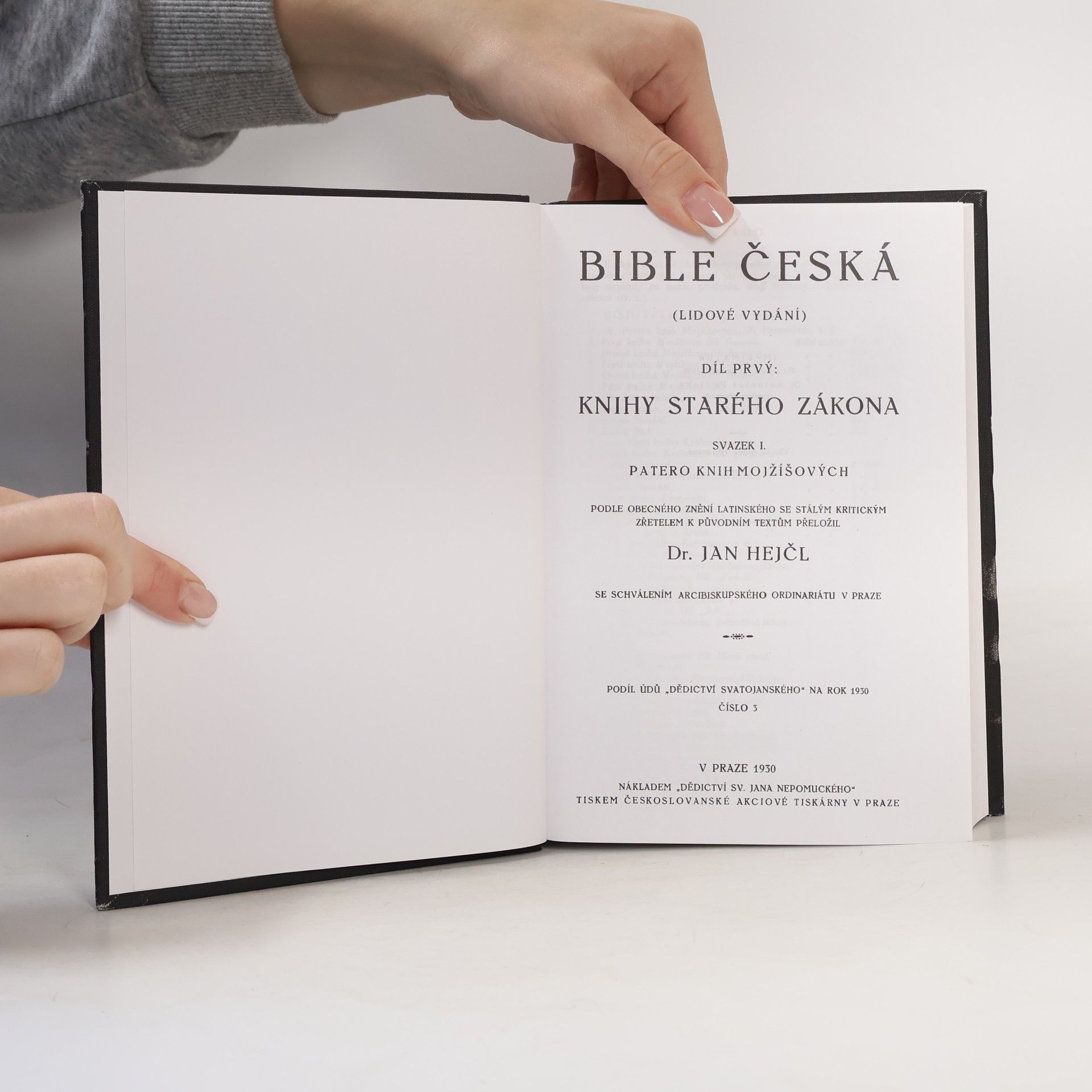 Jan Hejčl Bible česká I.