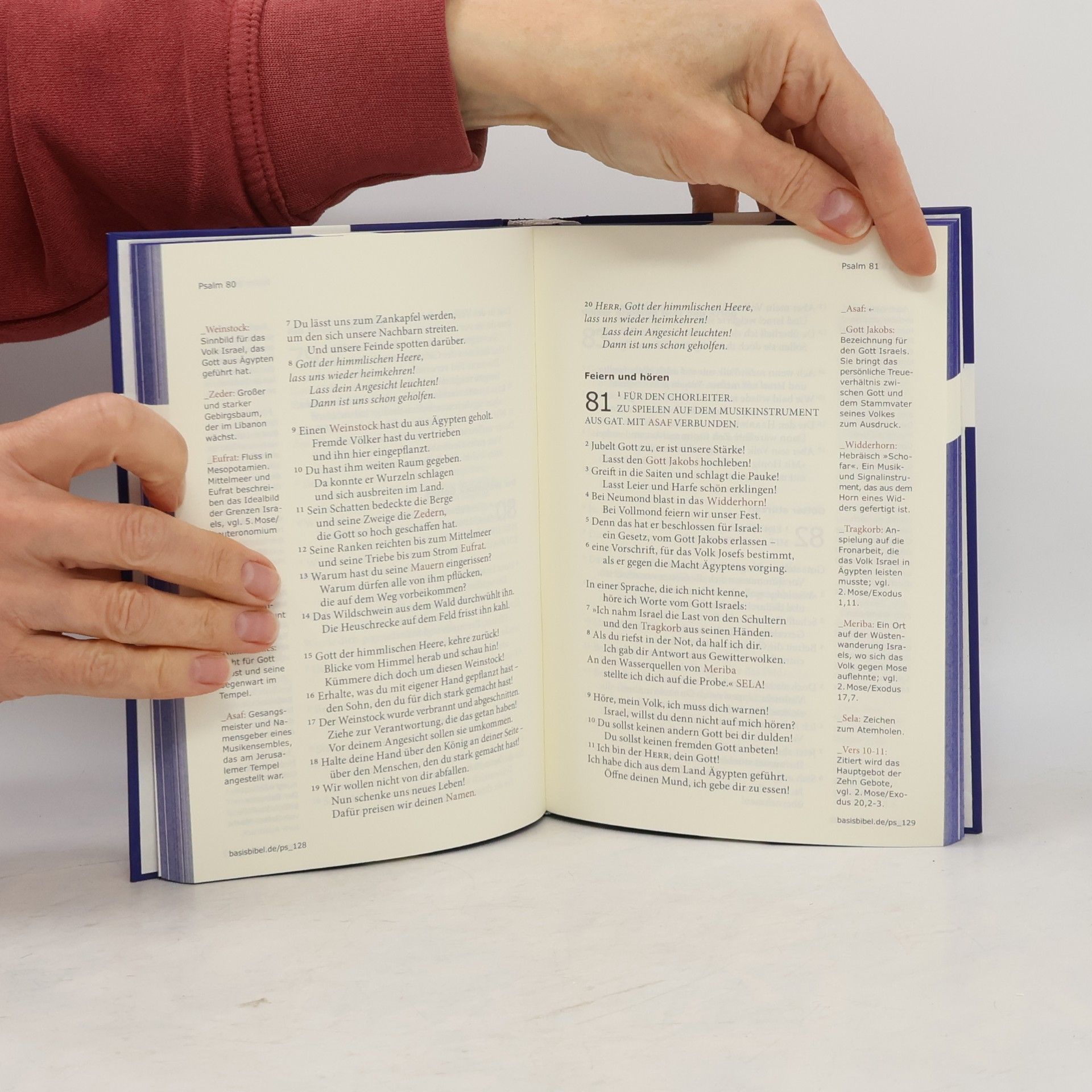 Deutsche Bibelgesellschaft BasisBibel - PS - Die Psalmen, flexibler Einband blau
