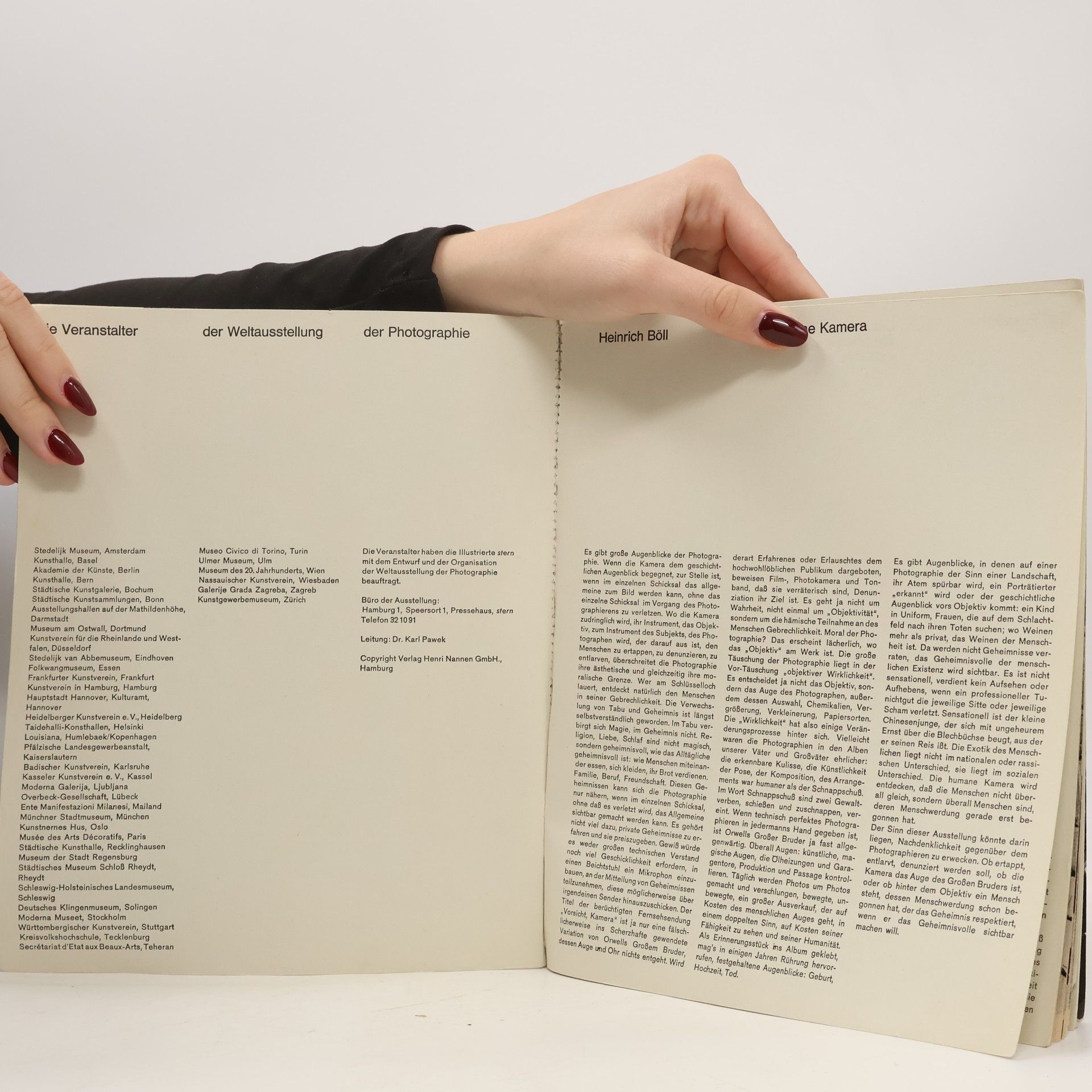 Heinrich Böll Weltausstellung der Photographie