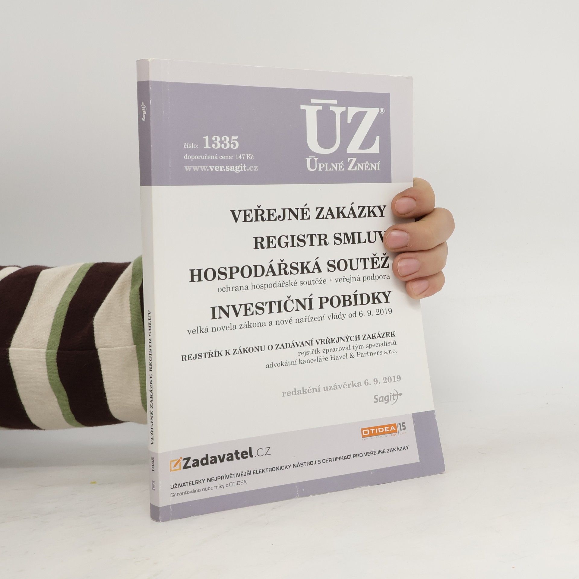 Autorenkollektiv Úplné znění č. 1335. Veřejné zakázky. Registr smluv. Hospodářská soutěž. Investiční pobídky