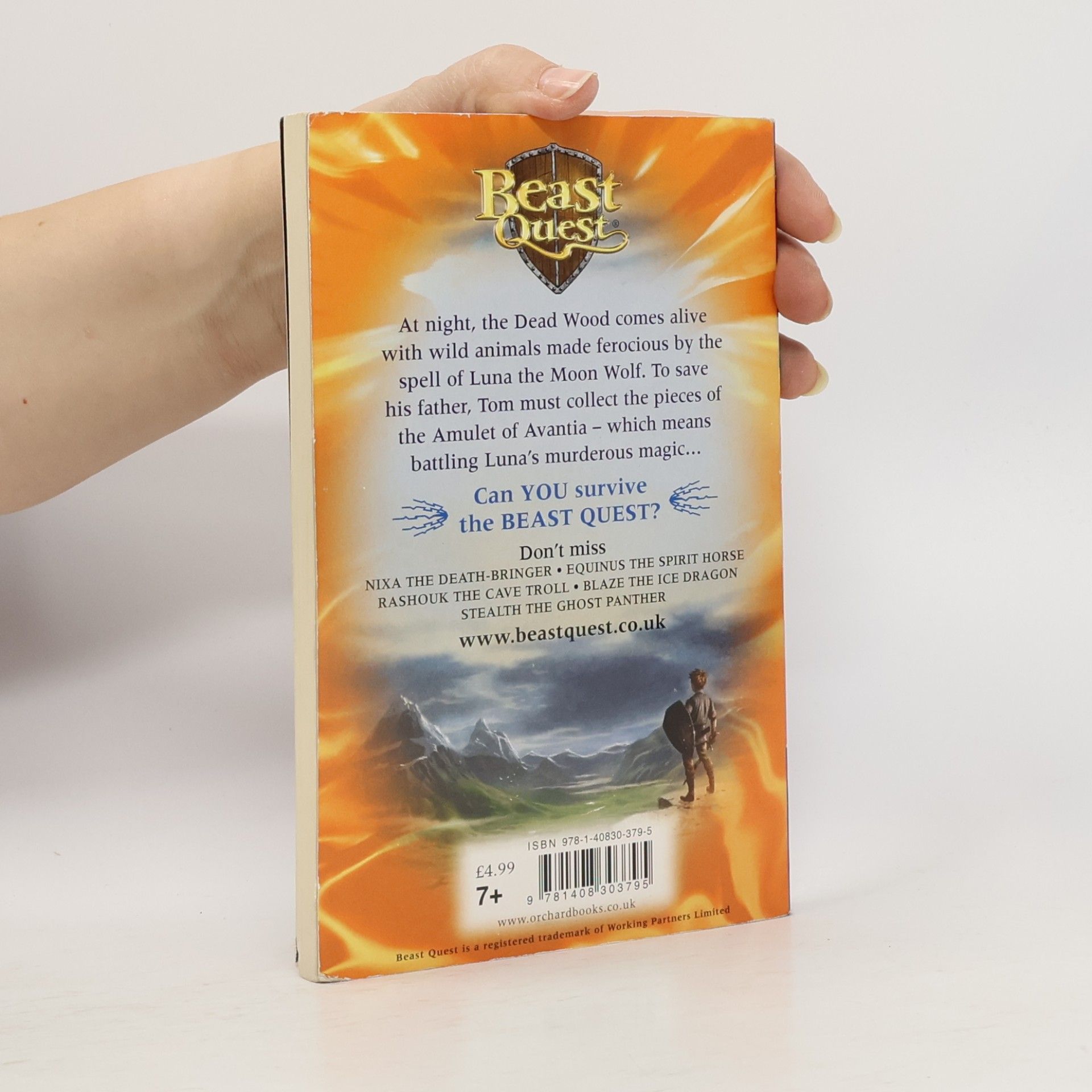 Adam Blade Beast Quest. The Amulet of Avantia. Luna the Moon Wolf