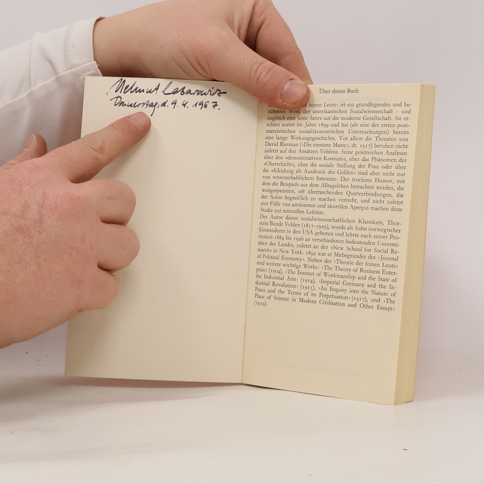 Thorstein Veblen Theorie der feinen Leute