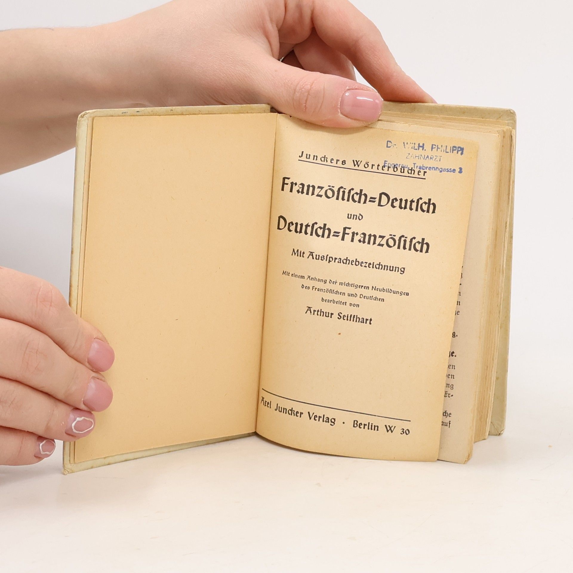 Arthur Seiffhart Französisch-Deutsch. Deutsch-Französisch
