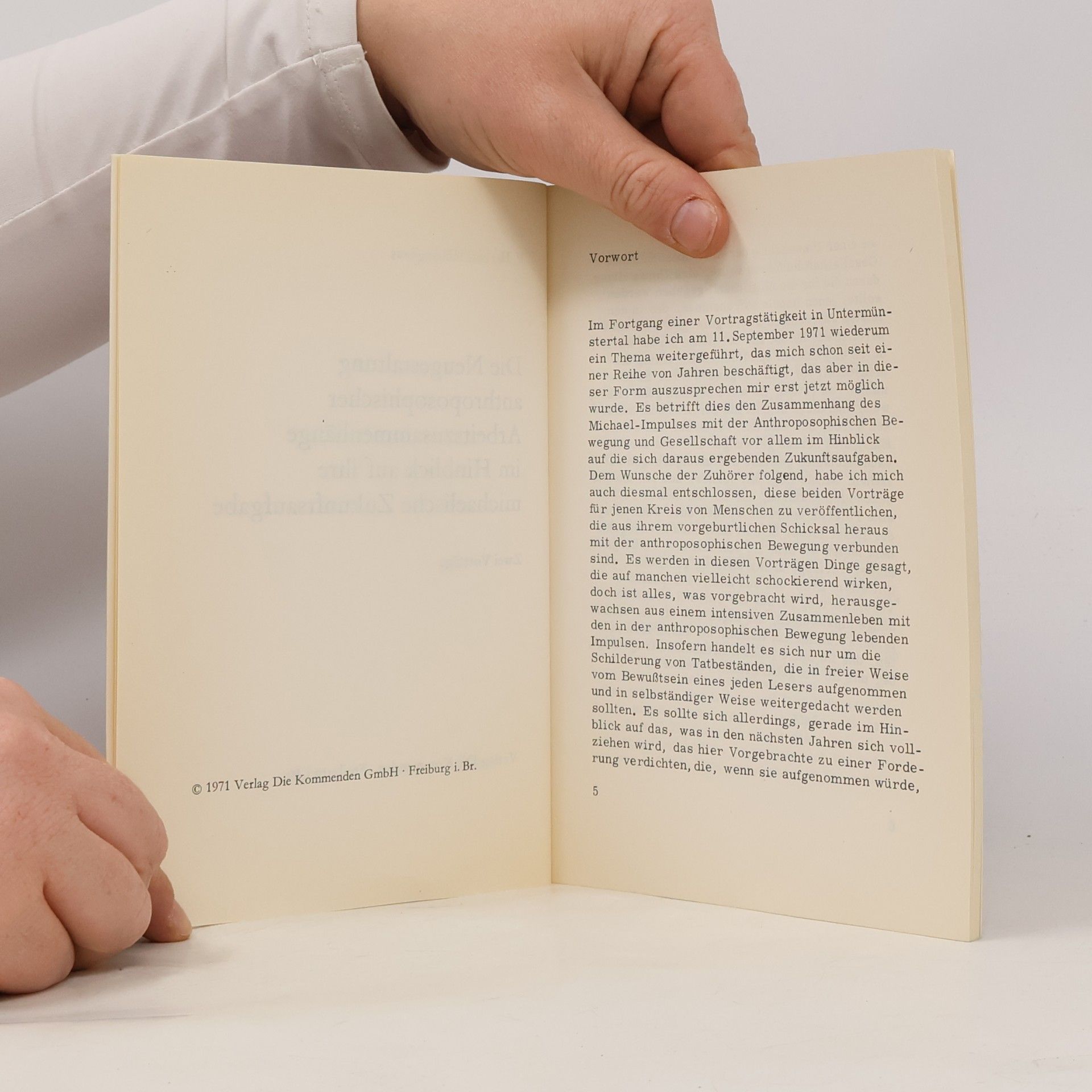 F. Herbert Hillringhaus Die Neugestaltung anthroposophischer Arbeitszusammenhänge im Hinblick auf ihre michaelische Zukunftsaufgabe