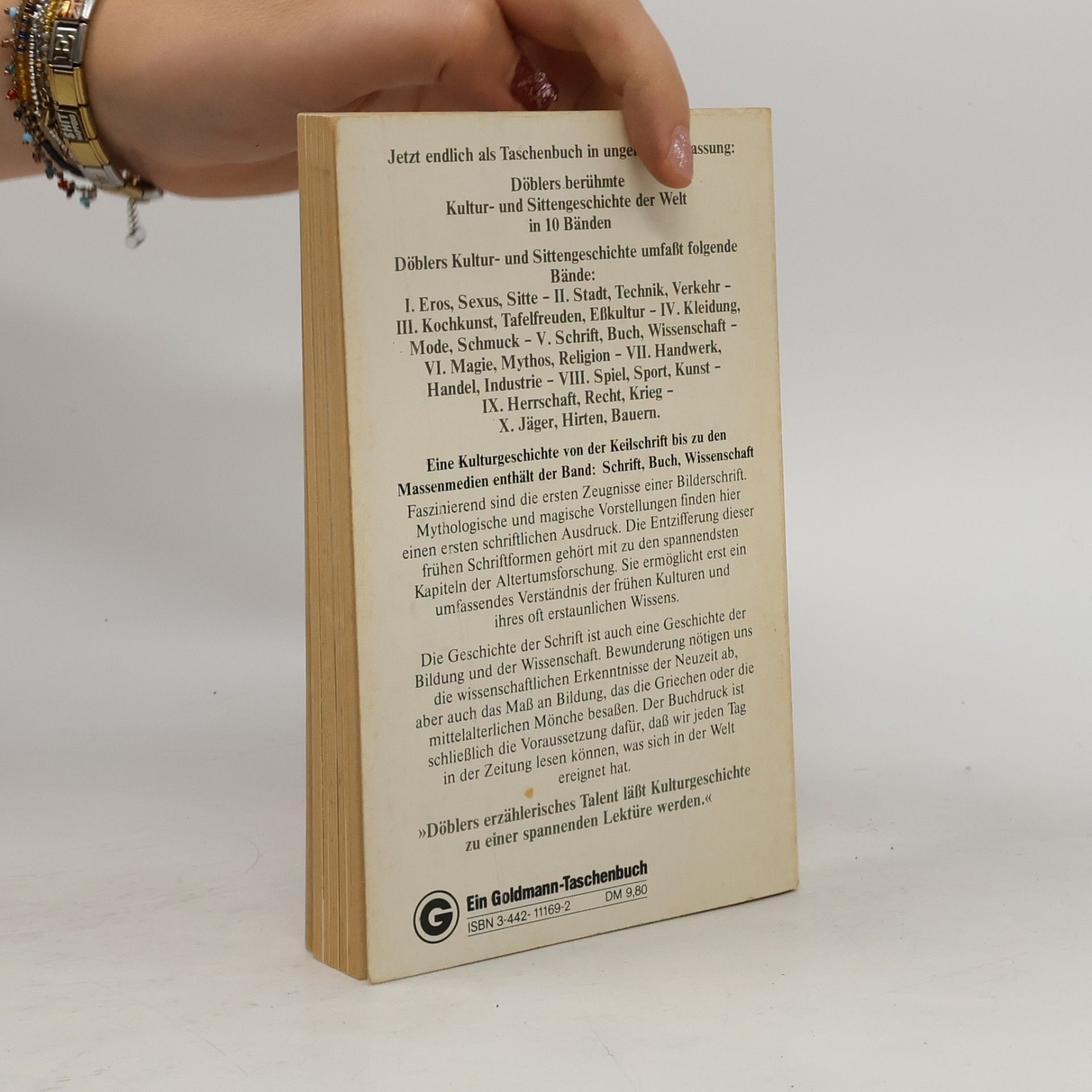 Hannsferdinand Döbler Döblers Kultur- und Sittengeschichte der Welt - 5: Schrift, Buch, Wissenschaft
