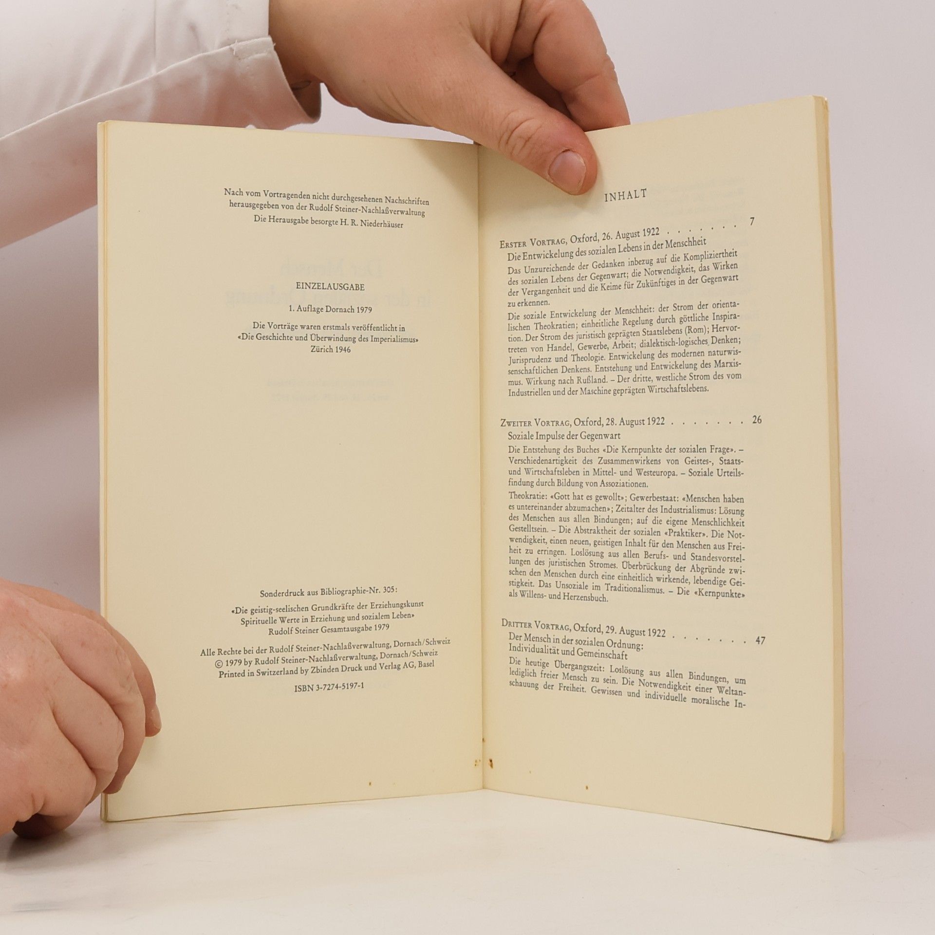 Rudolf Steiner Der Mensch in der sozialen Ordnung