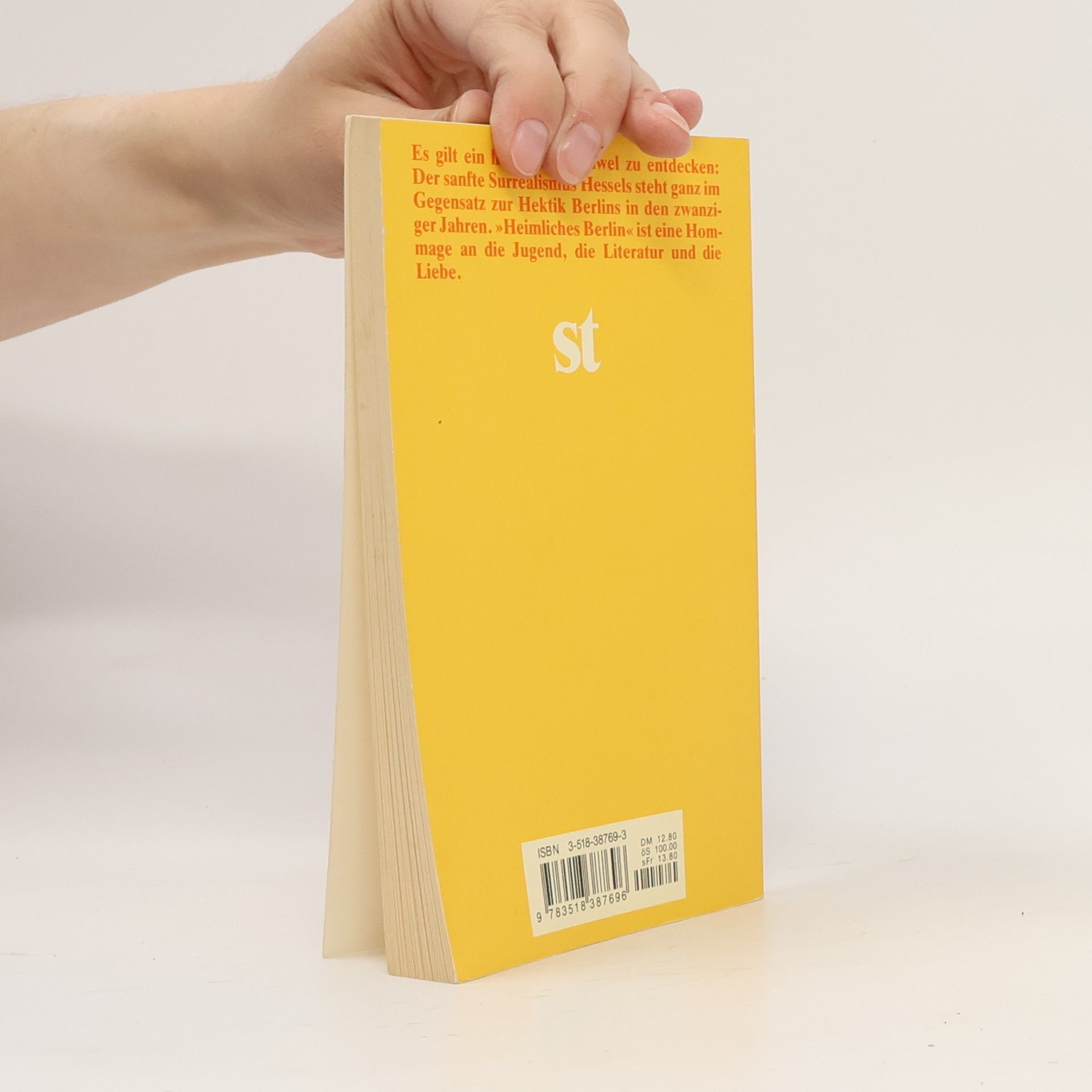 Franz Hessel Suhrkamp Taschenbuch: Heimliches Berlin - Mit einem Nachwort von Bernd Witte