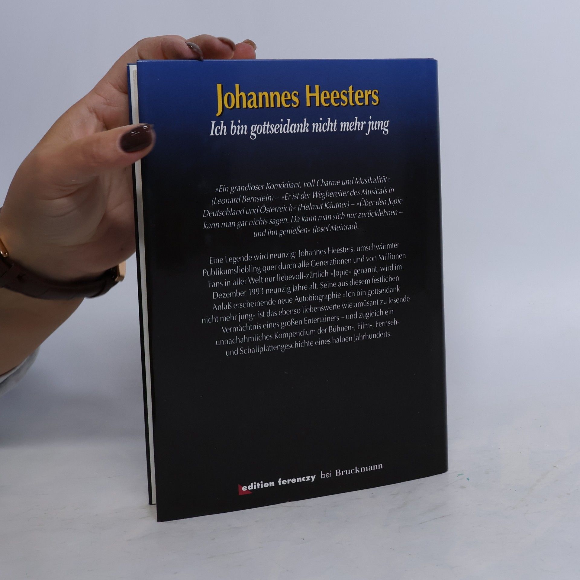 Johannes Heesters Ich bin gottseidank nicht mehr jung