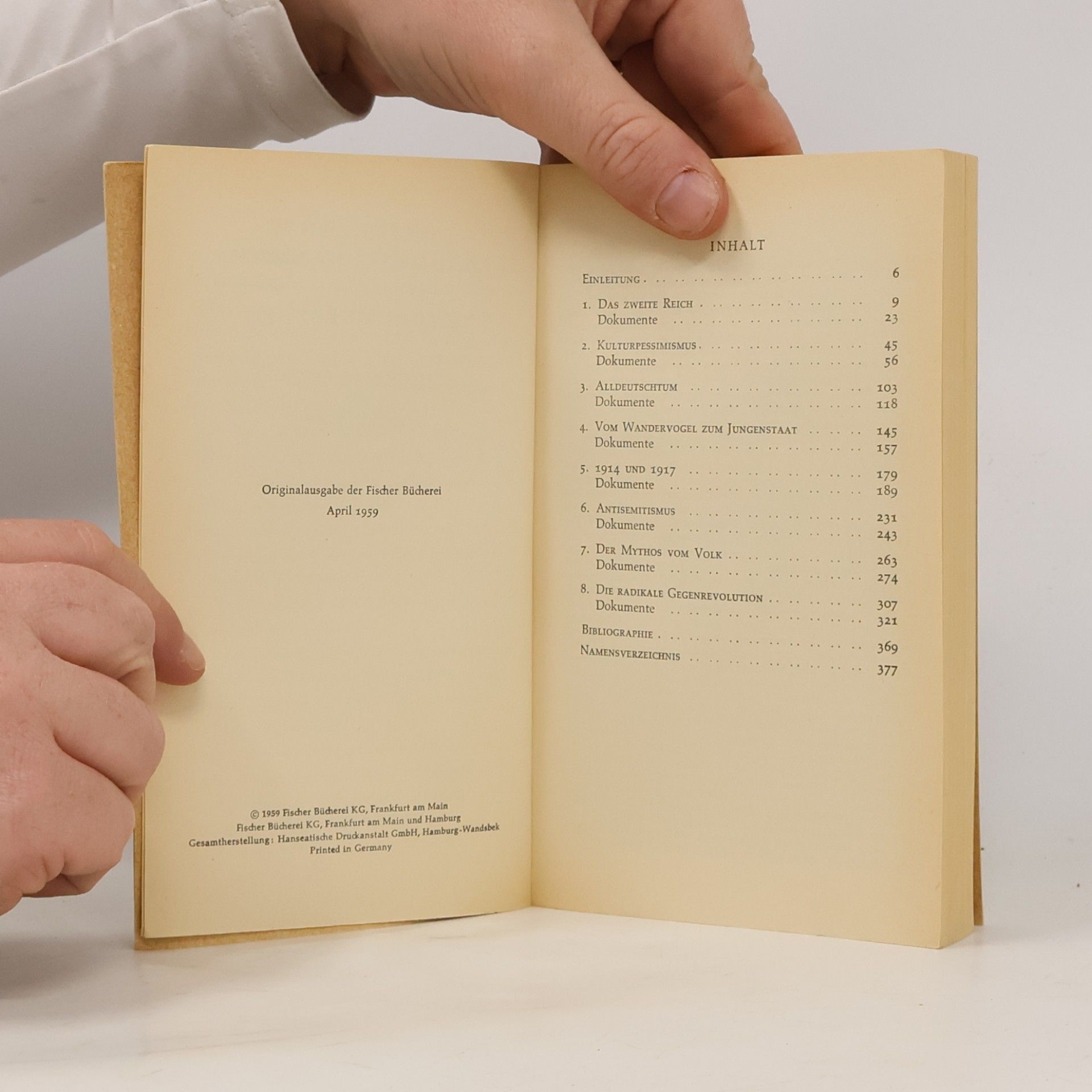 Harry Pross Hrsg. Die Zerstörung der deutschen Politik: Dokumente 1871-1933