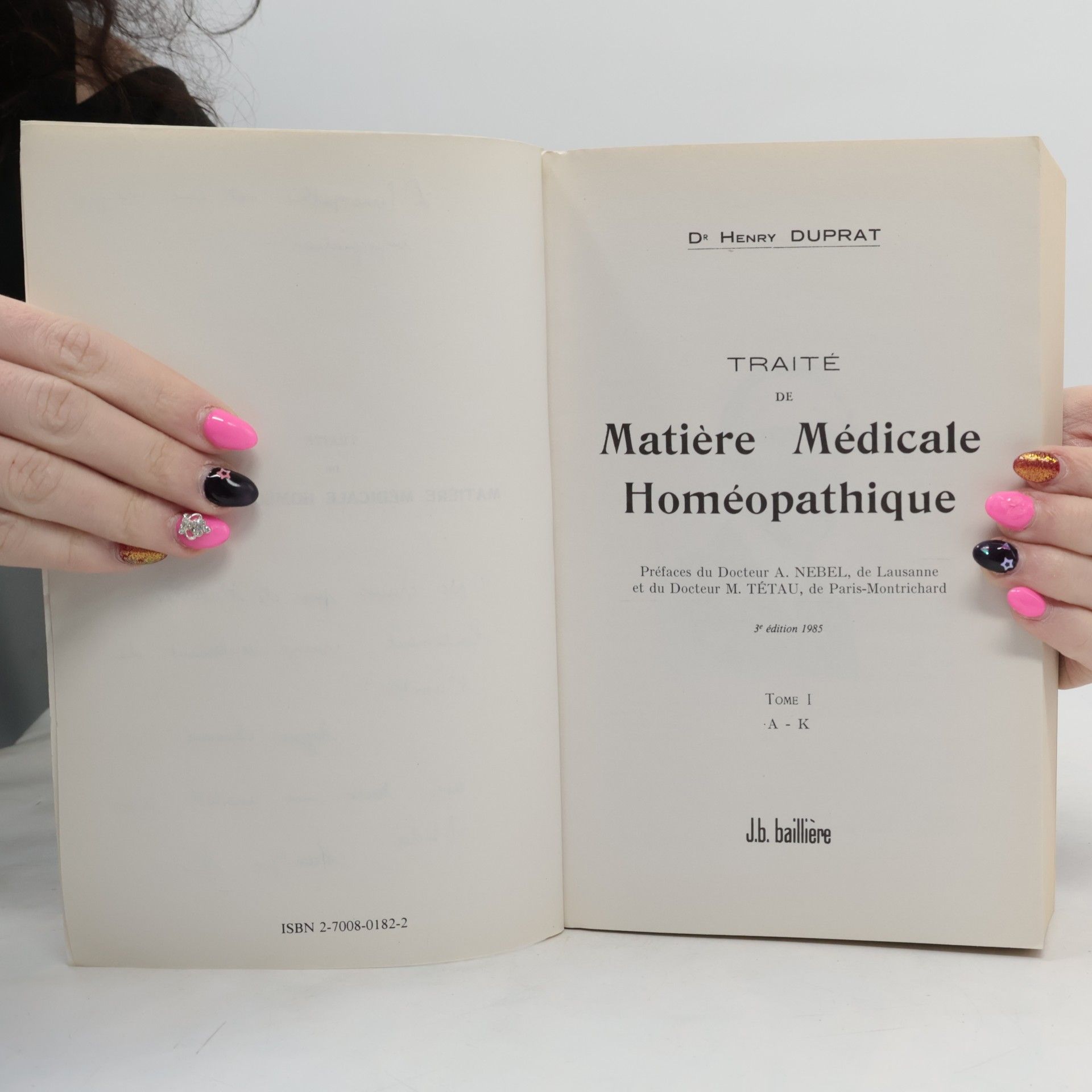 Henry Duprat Traité de matière médicale homéopathique II. A-K