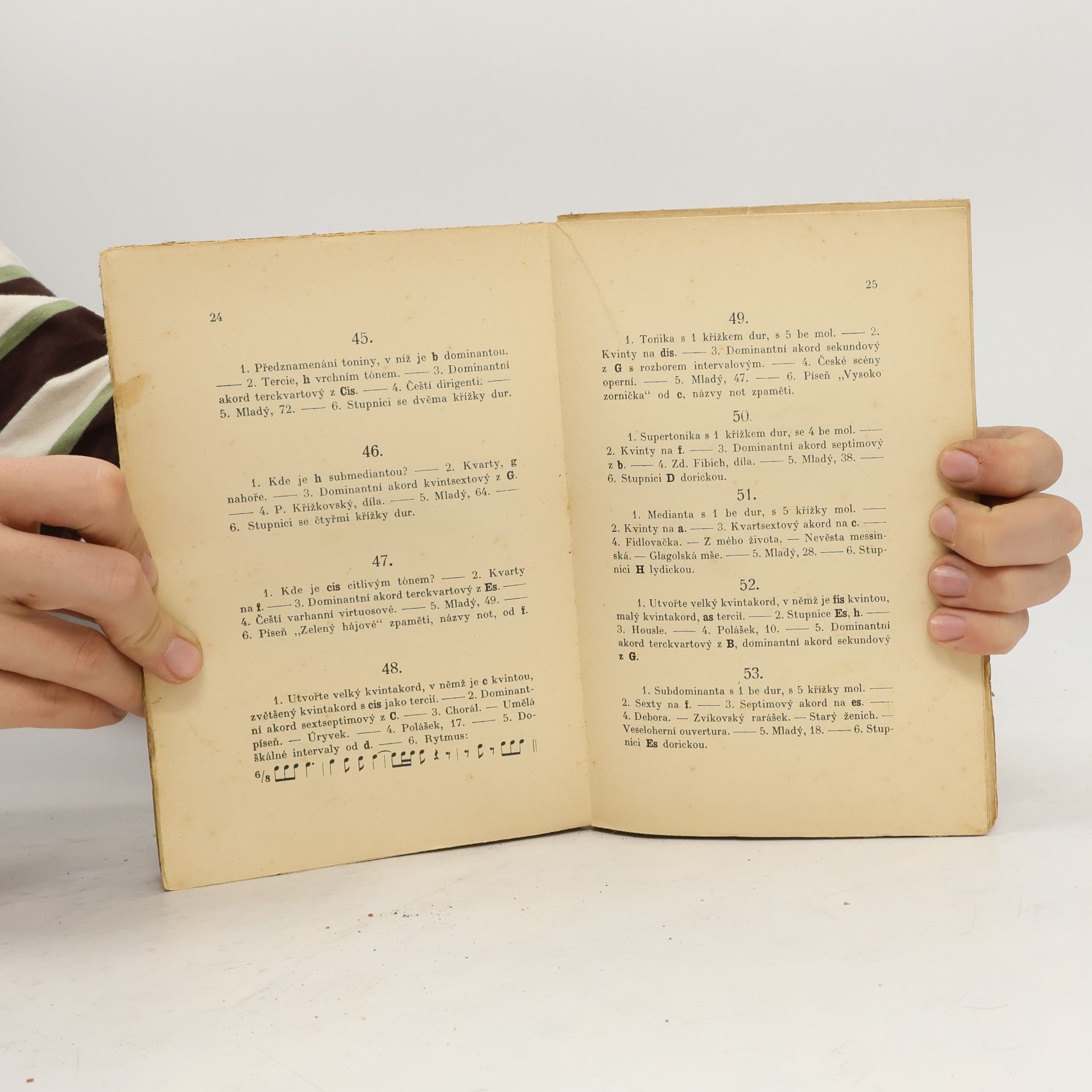 Rudolf Wünsch Repetitorium, učiva ze zpěvu a nauky hudební