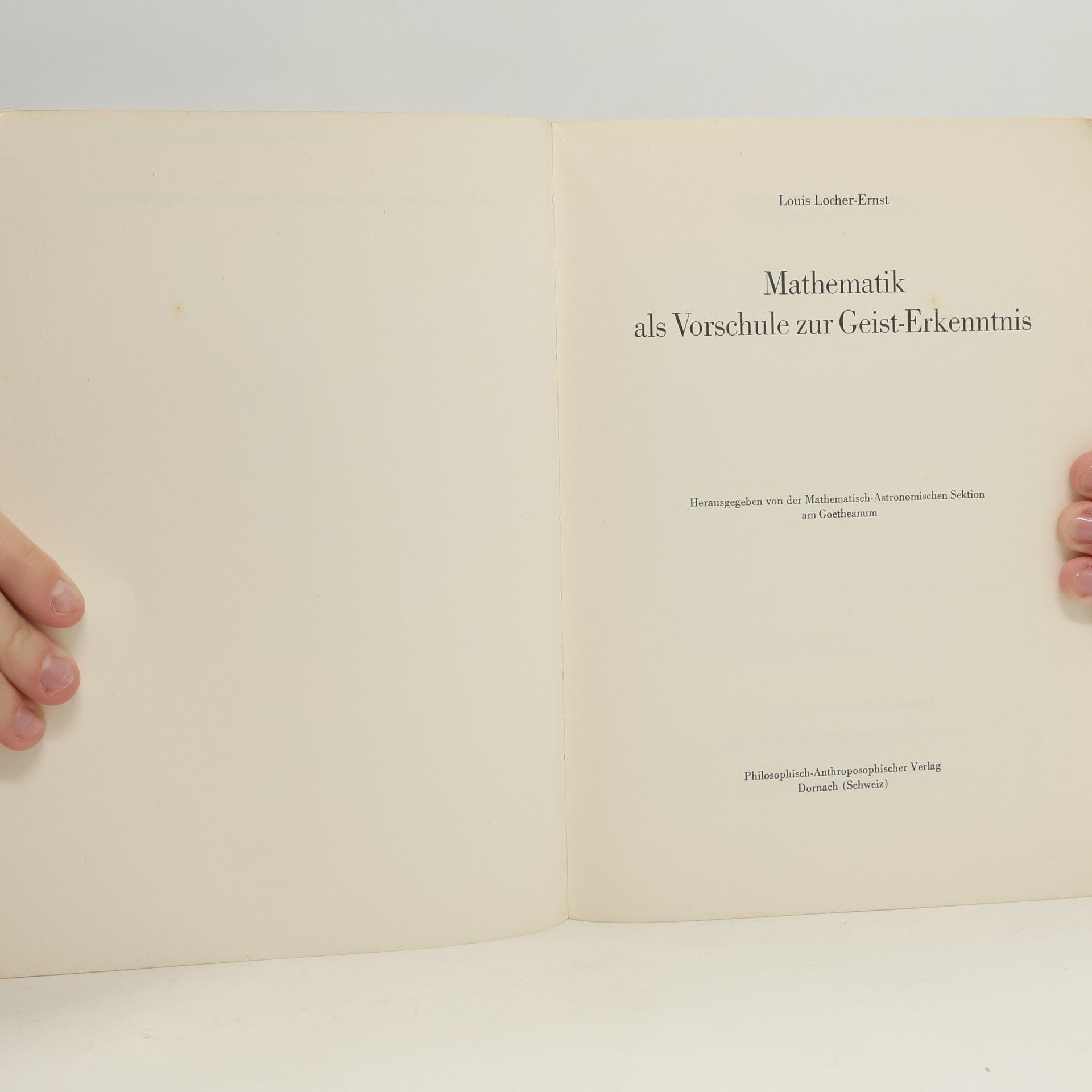 Lovis Locher-Ernst Mathematik als vorschule zu Geist-Erkenntnis