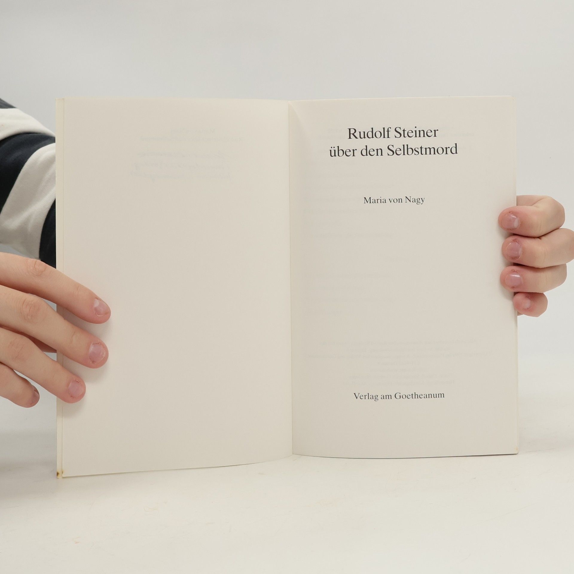 Maria von Nagy Geisteswissenschaftliche Vorträge: Rudolf Steiner über den Selbstmord