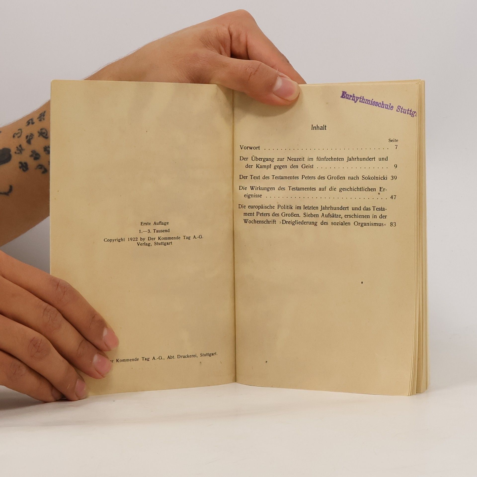 Ludwig Polzer-Hoditz Der Kampf gegen den Geist und das Testament Peters des Grossen