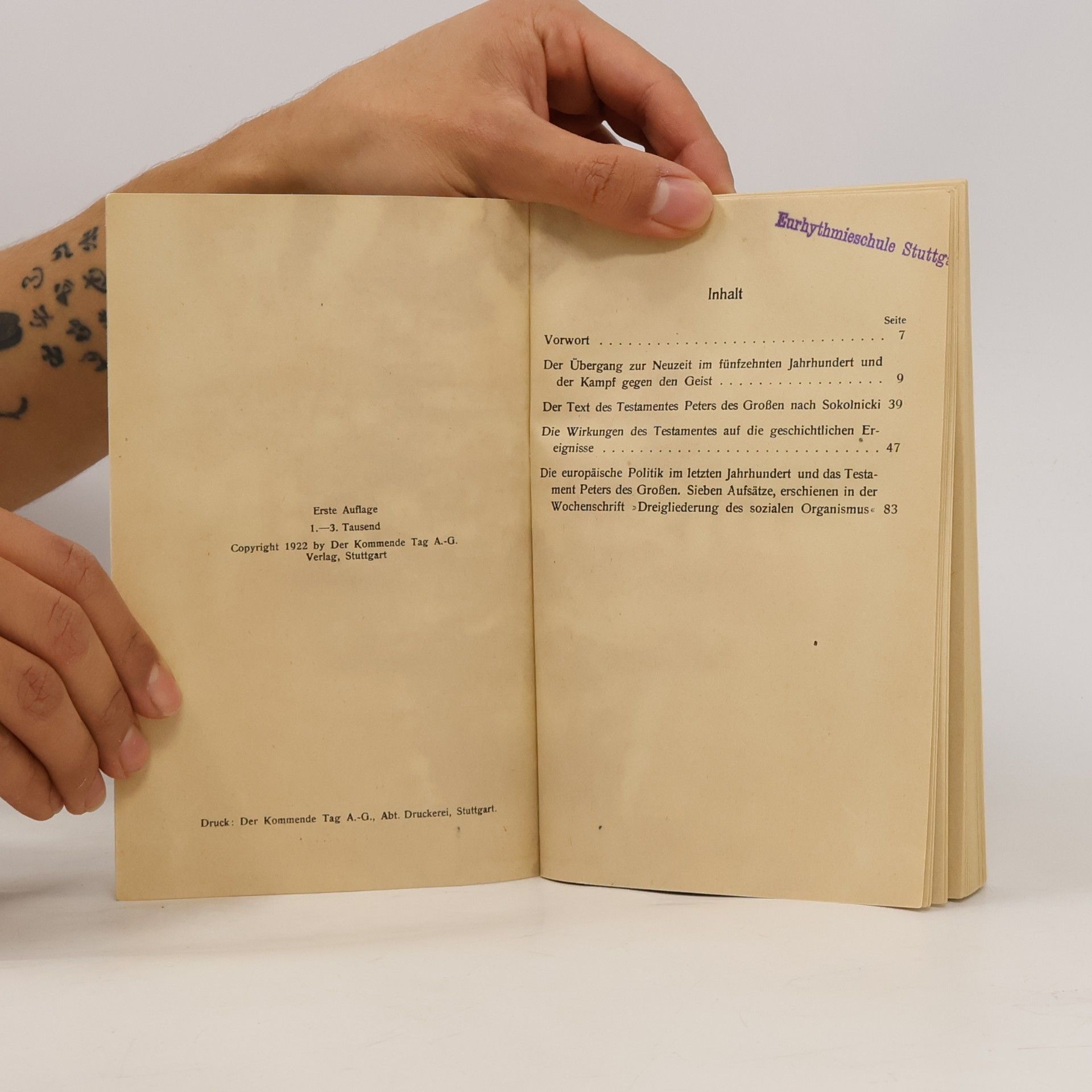 Ludwig Polzer-Hoditz Der Kampf gegen den Geist und das Testament Peters des Grossen
