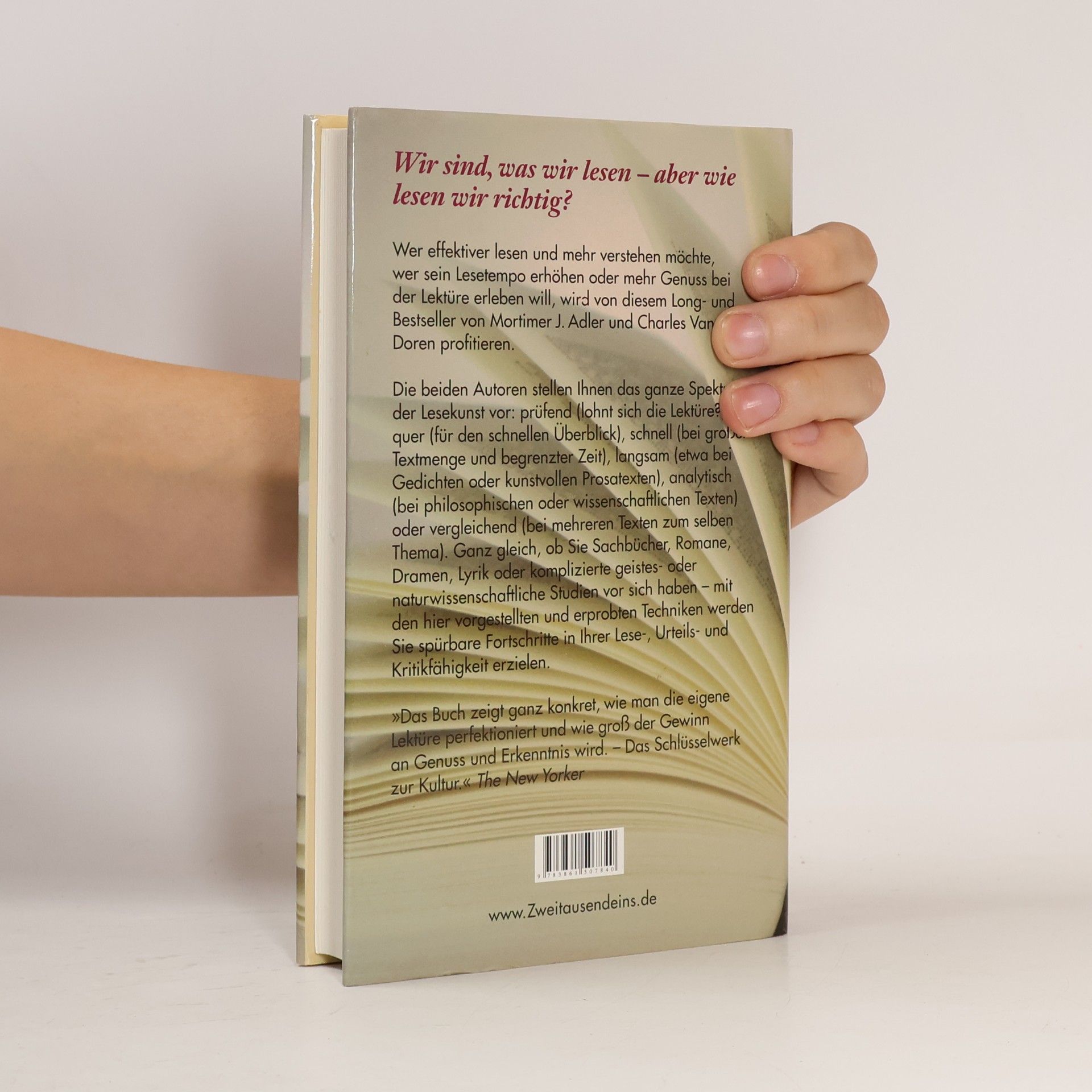 Mortimer Adler Wie man ein Buch liest