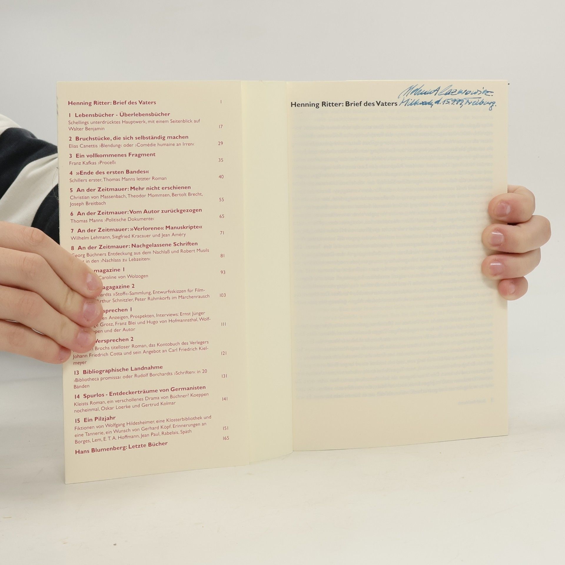 Henning Ritter Marbacher Magazin - 80/1997: Ankündigungen oder 'Mehr nicht erschienen'