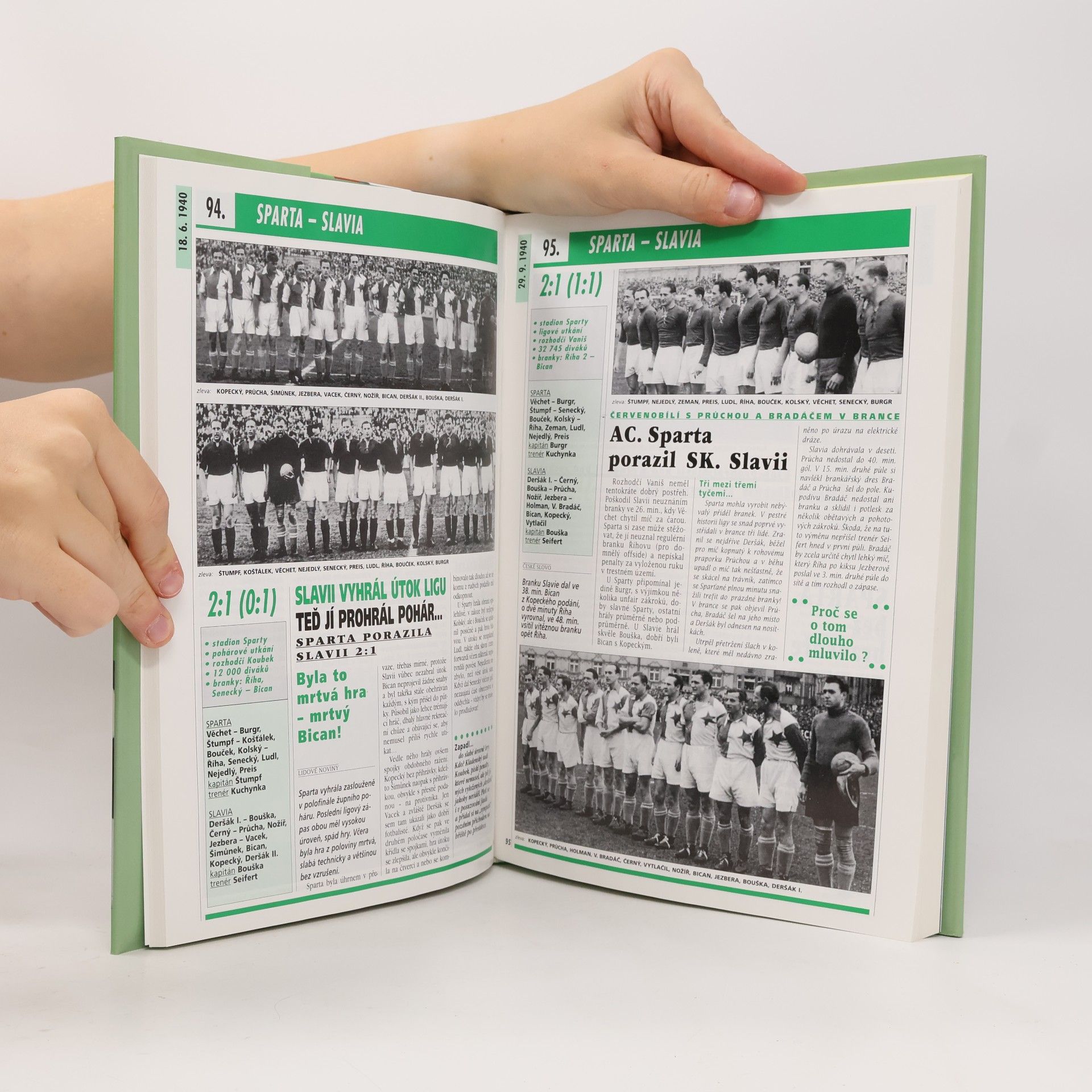 Oldřich Bartůněk 250 zápasů Sparta. Slavia ve faktech a fotografiích 1896-2001