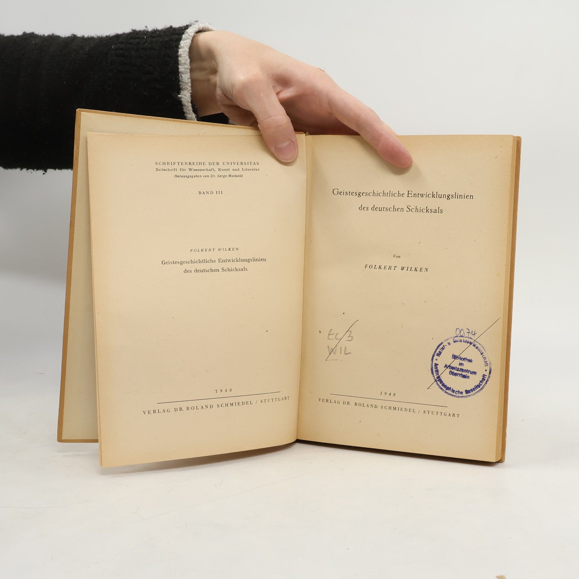 Folkert Wilken Geistesgeschichtliche Entwicklungslinien des deutschen Schicksals