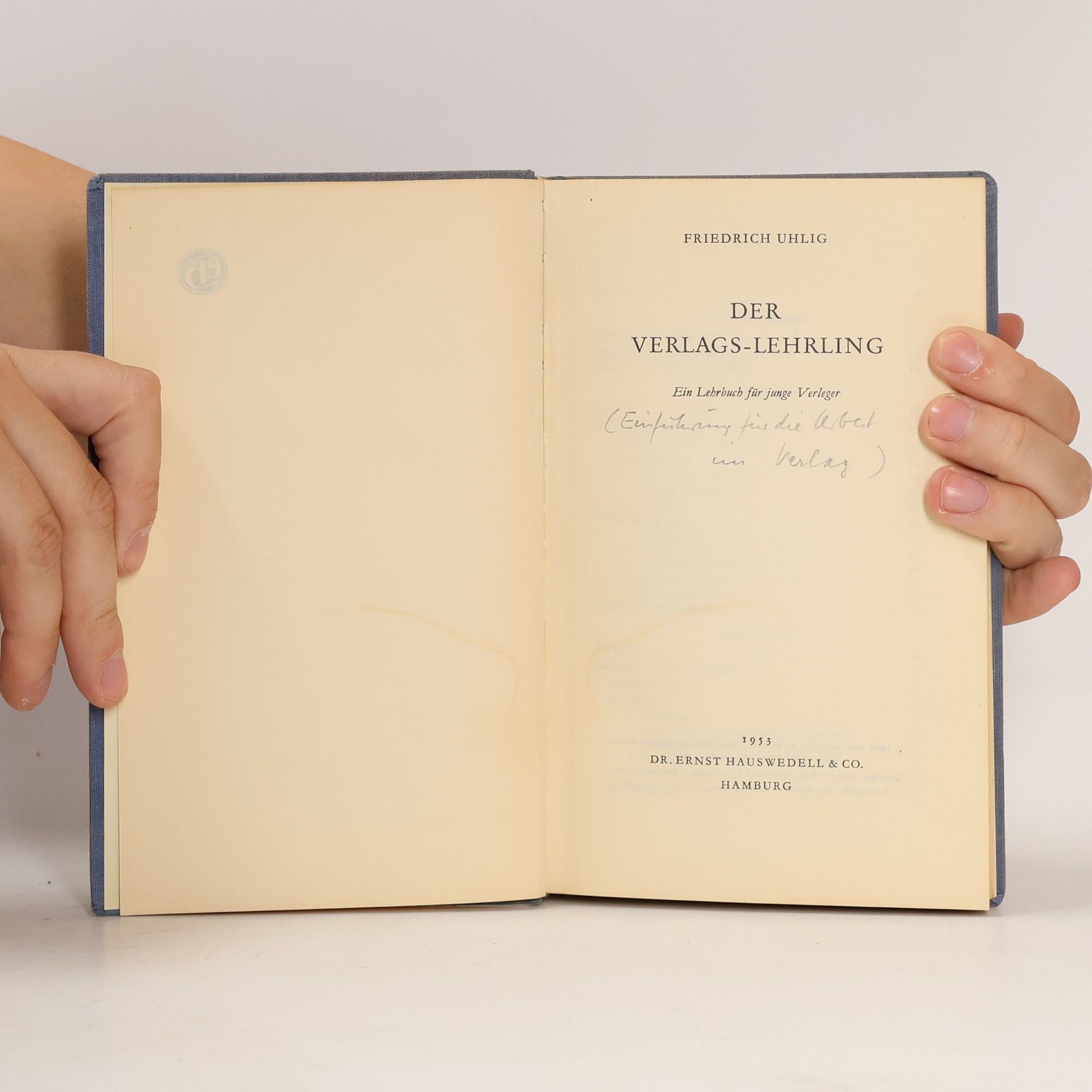Uhlig Der Verlags-Lehrling