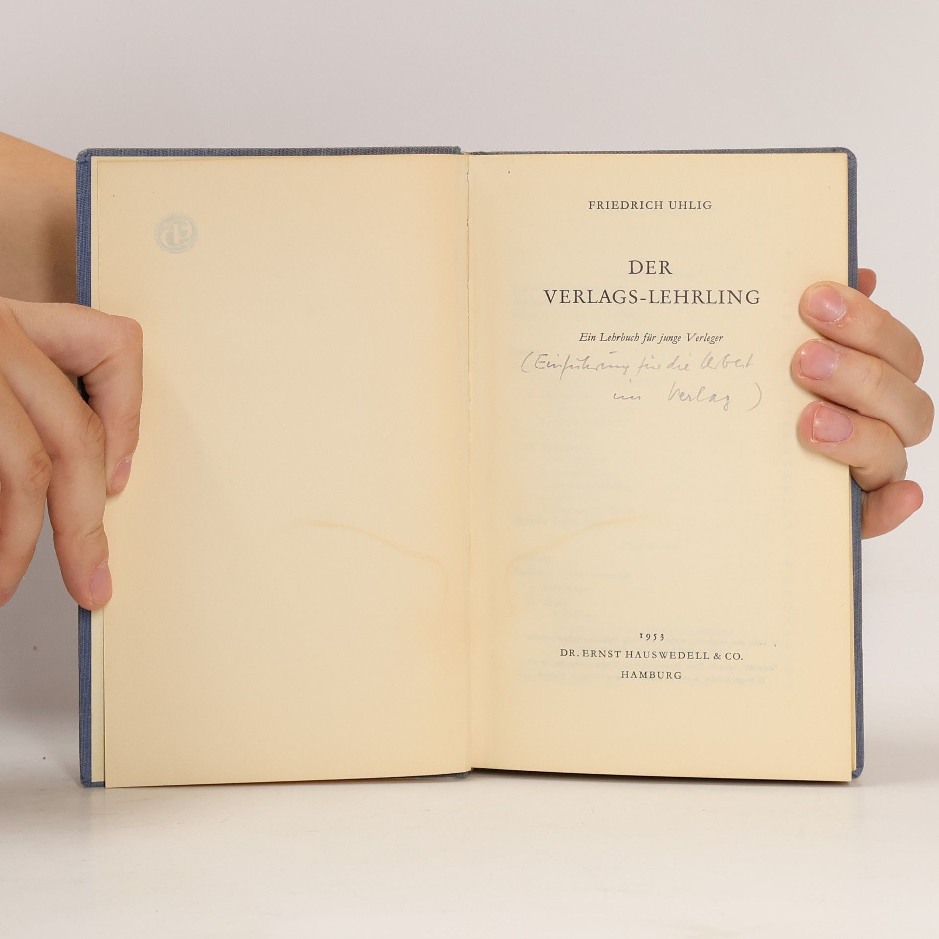 Uhlig Der Verlags-Lehrling