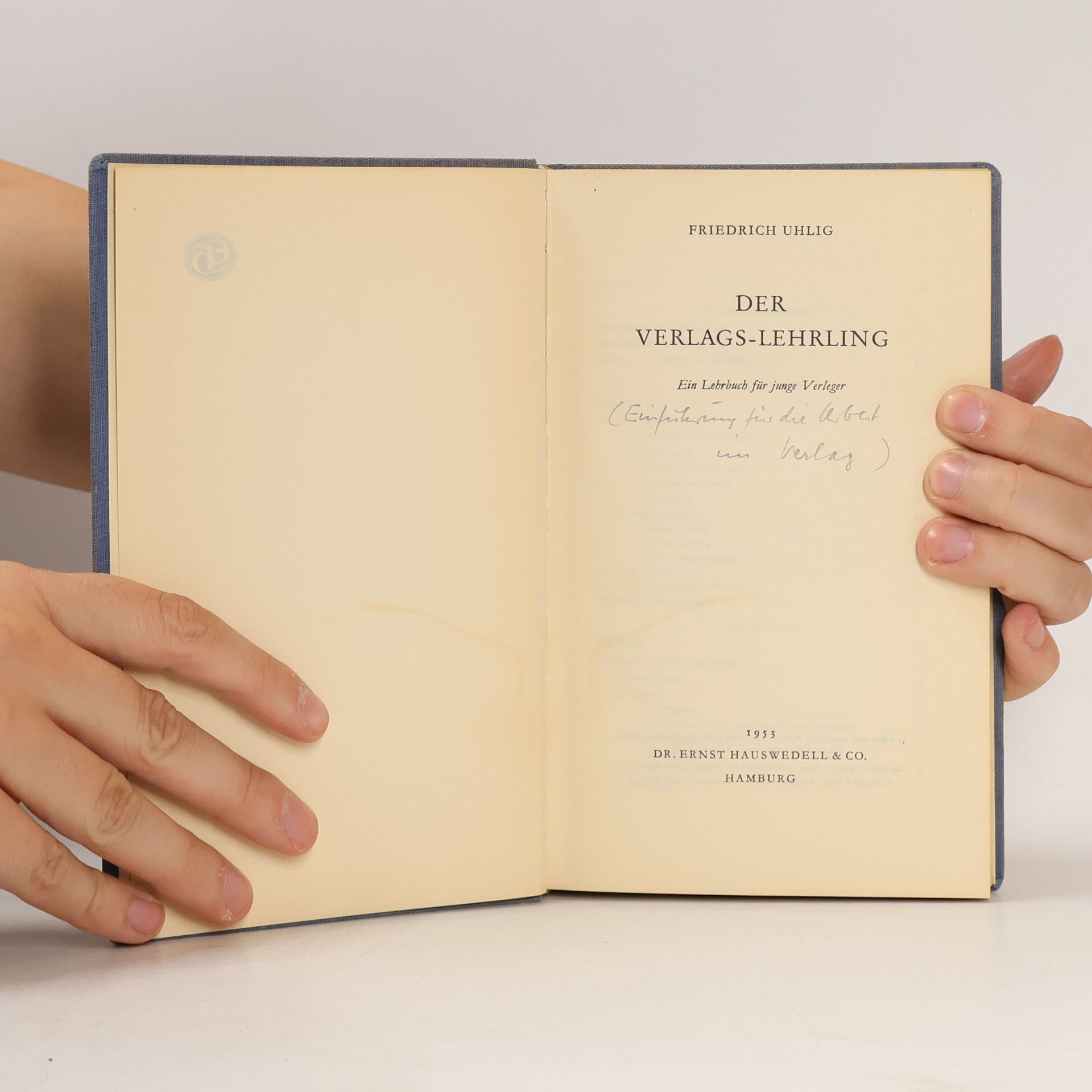 Uhlig Der Verlags-Lehrling