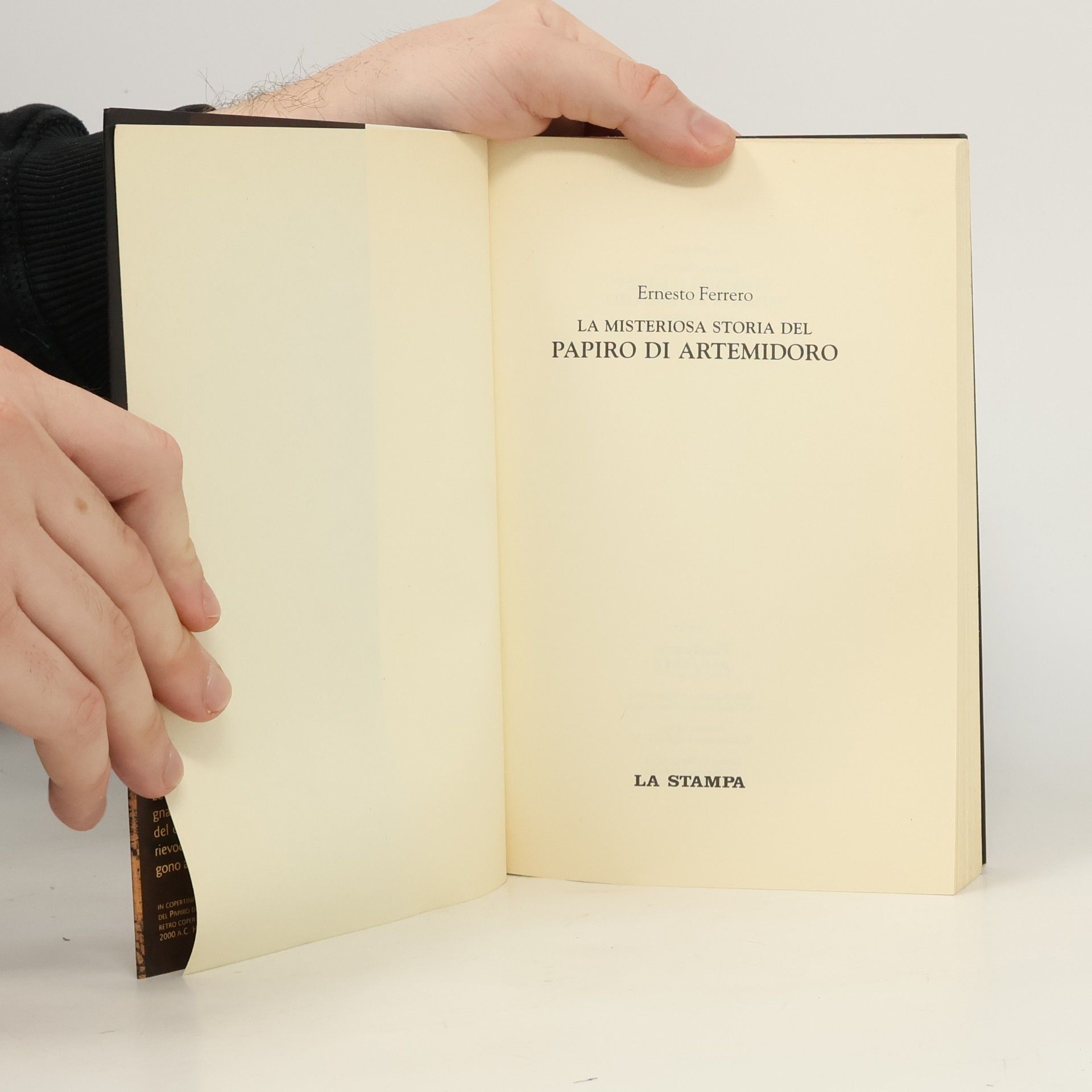 Ernesto Ferrero La misteriosa storia del papiro di Artemidoro