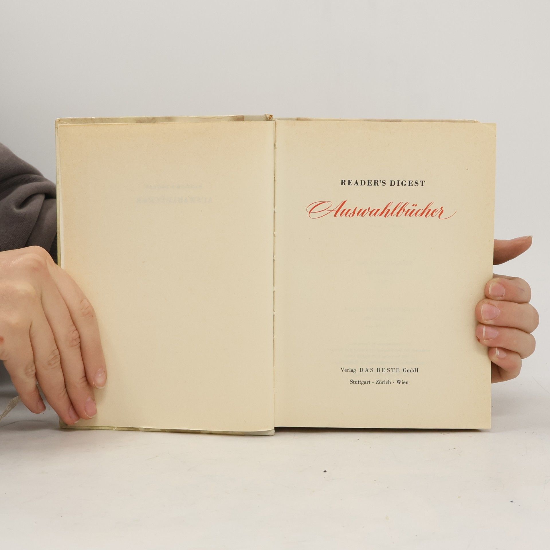 David Weiss Reader's Digest Auswahlbücher