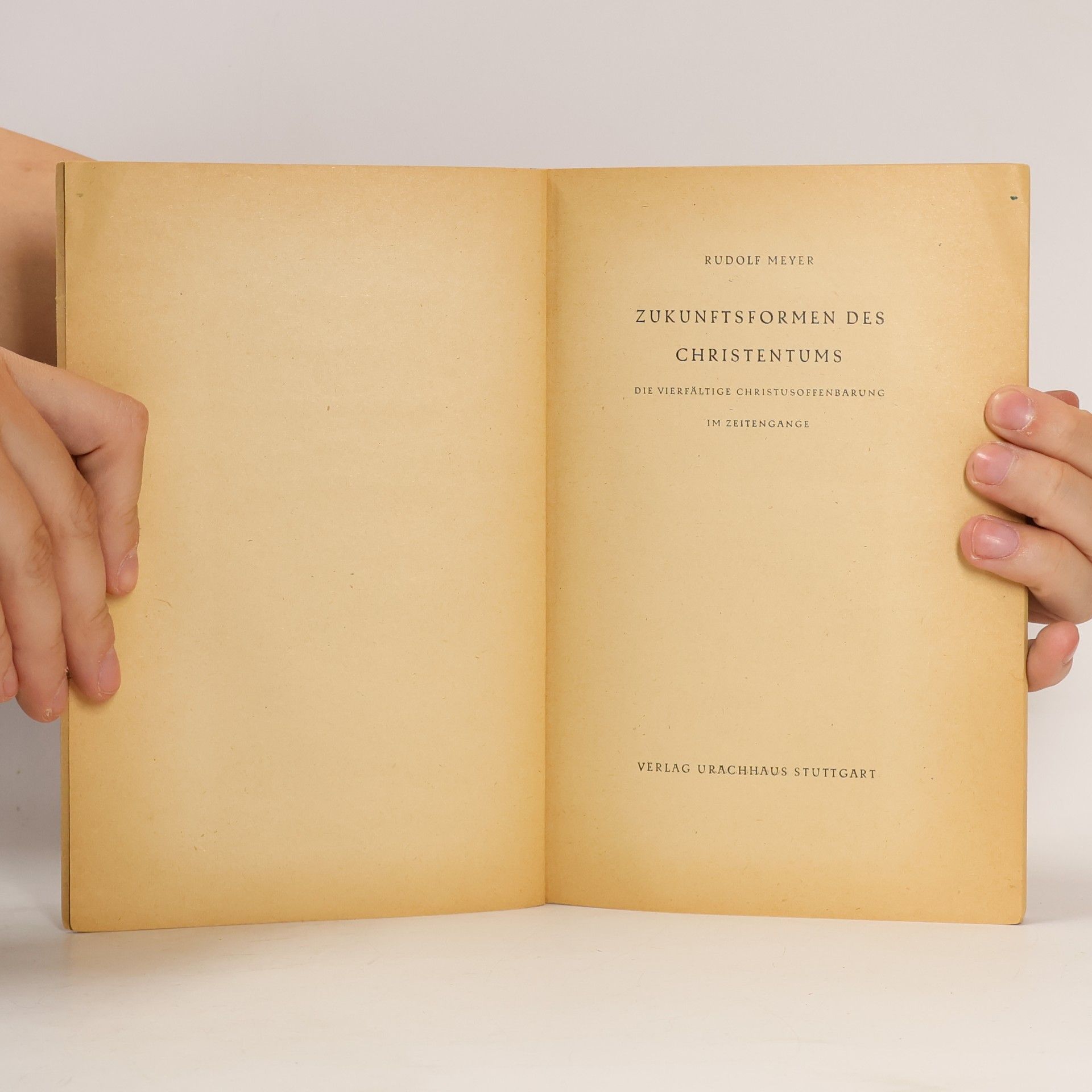 Rudolf Meyer Zukunftformen des Christentums