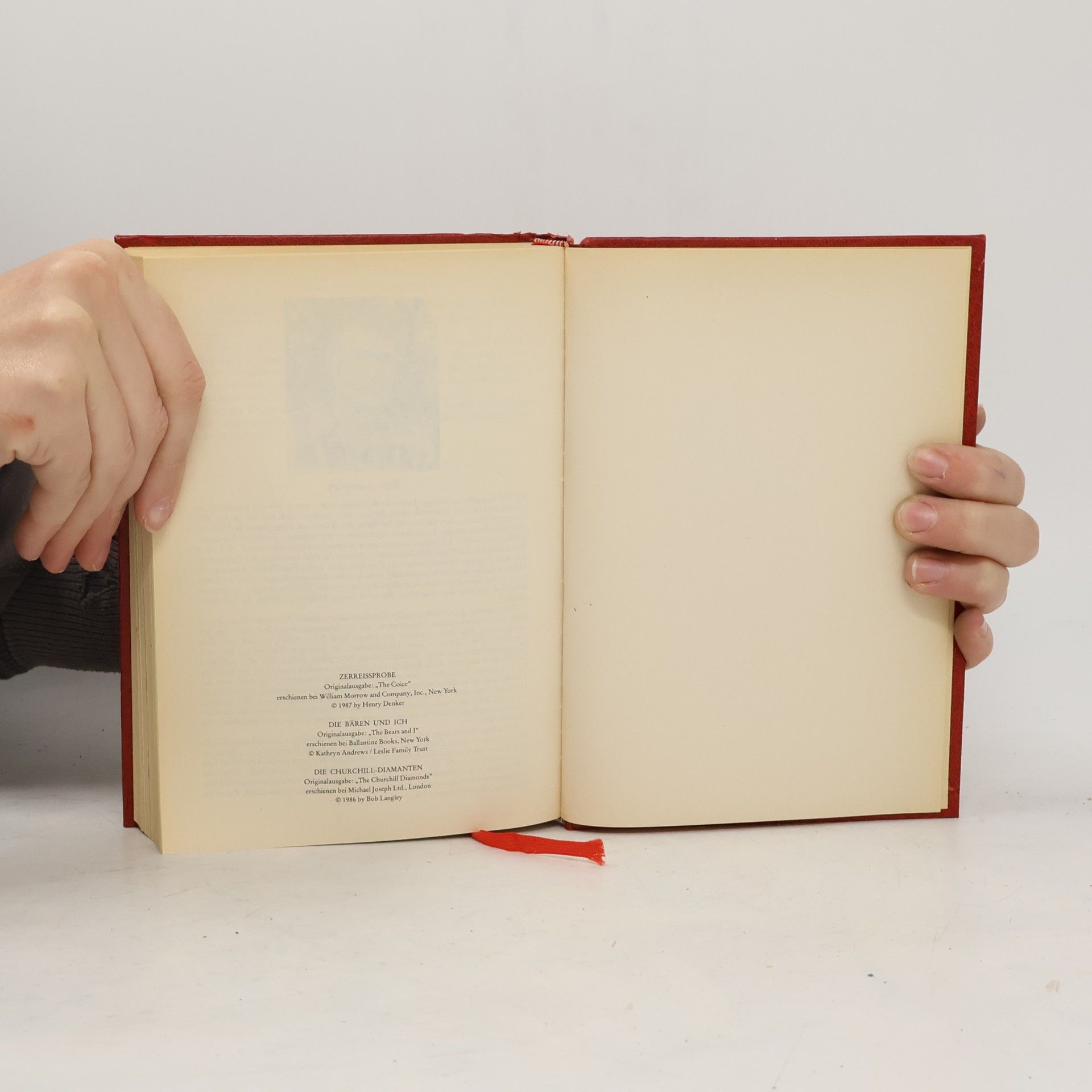 Henry Denker Reader’s Digest Auswahlbücher: Zerreissprobe. Die Bären und ich. Die Churchill-Diamanten