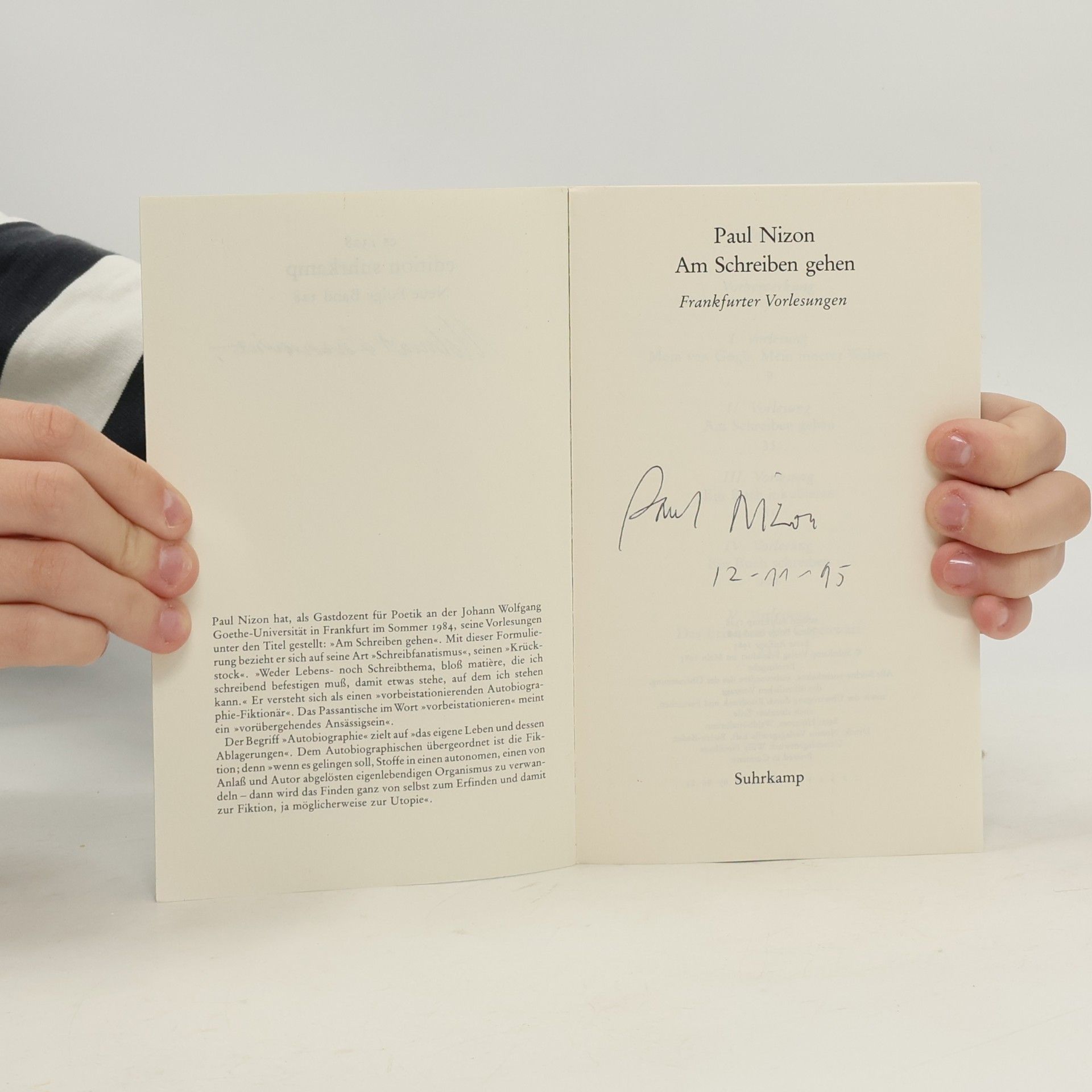Paul Nizon Am Schreiben gehen
