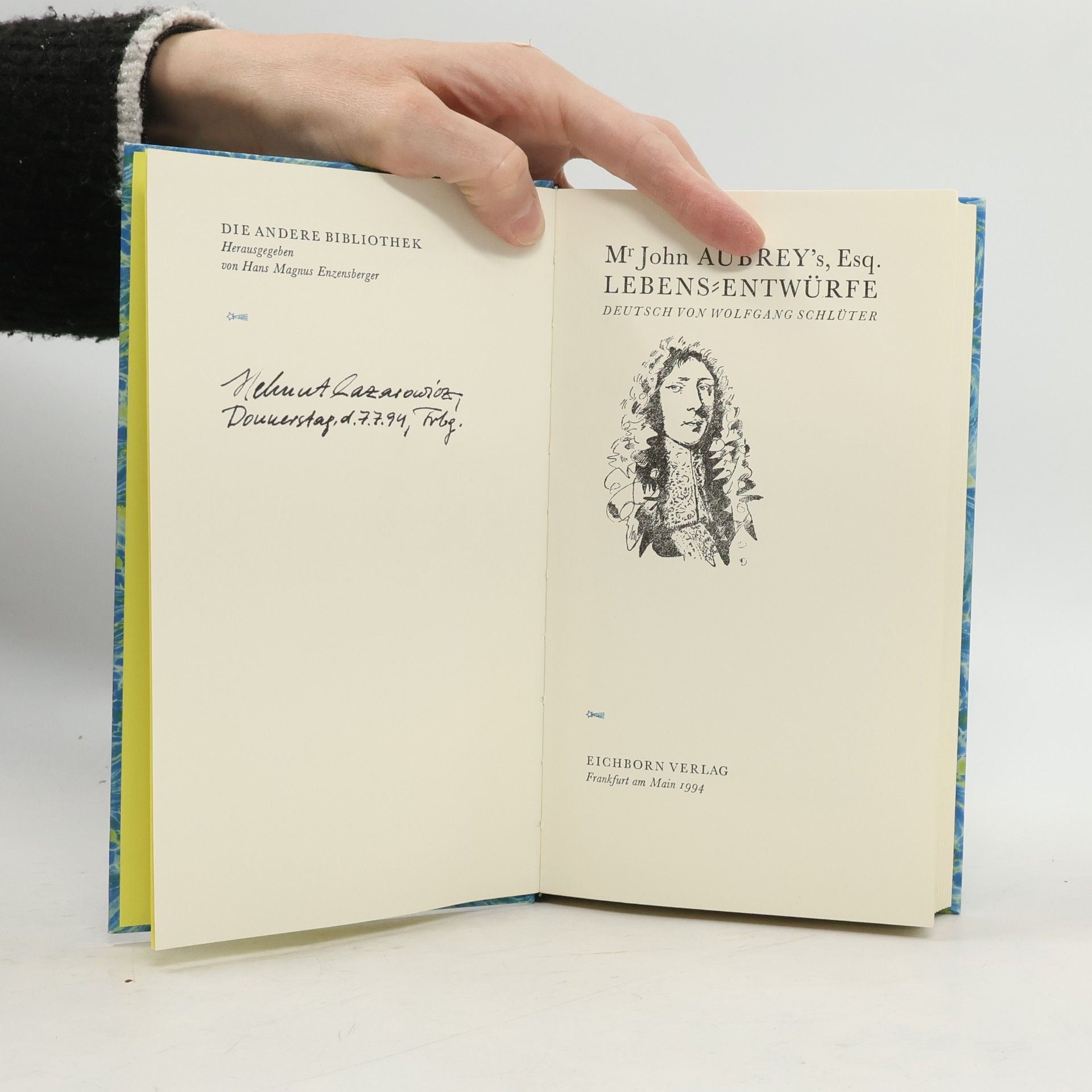John Aubrey Mr. John Aubreys, Esq. Lebensentwürfe