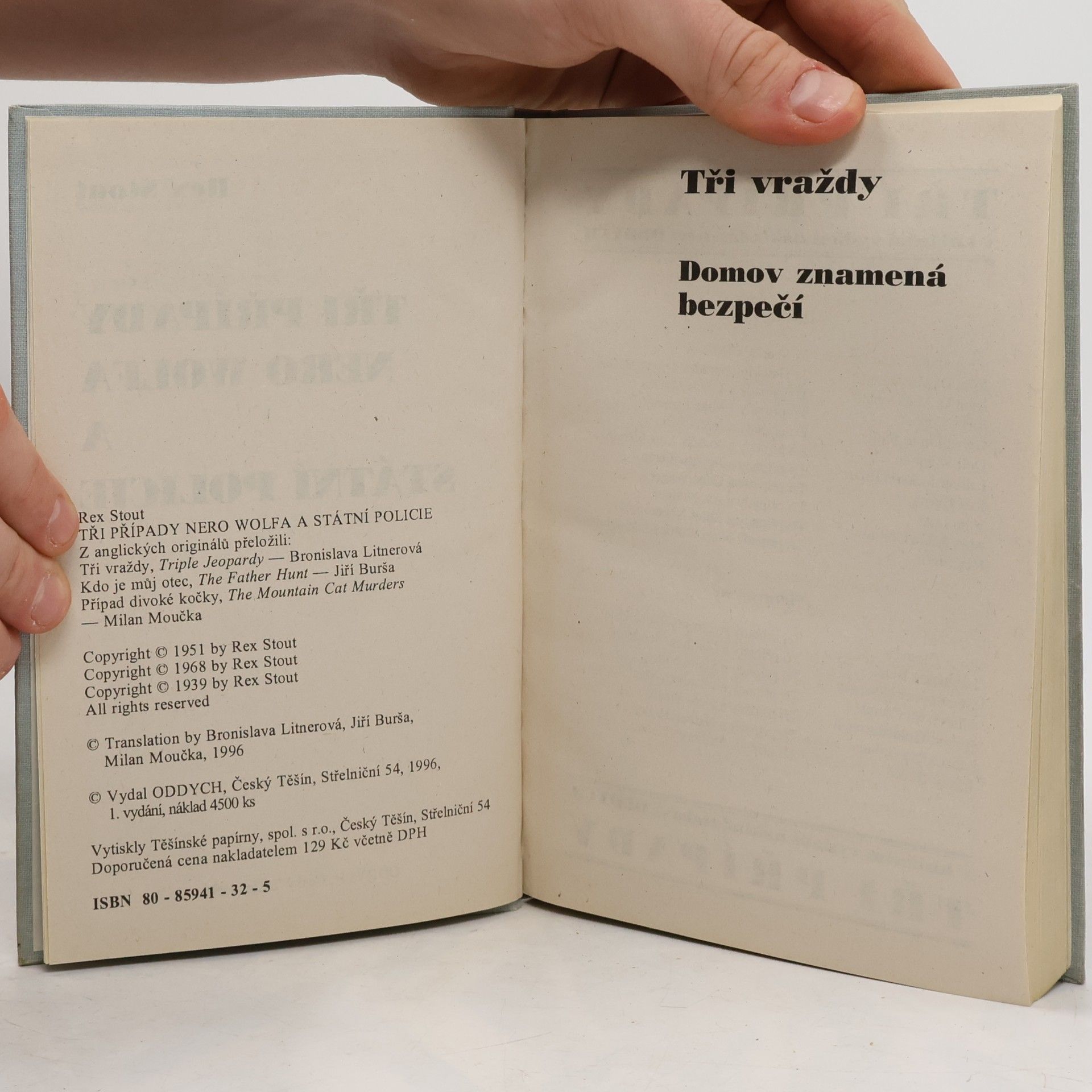 Rex Stout Tři případy Nero Wolfa a státní policie