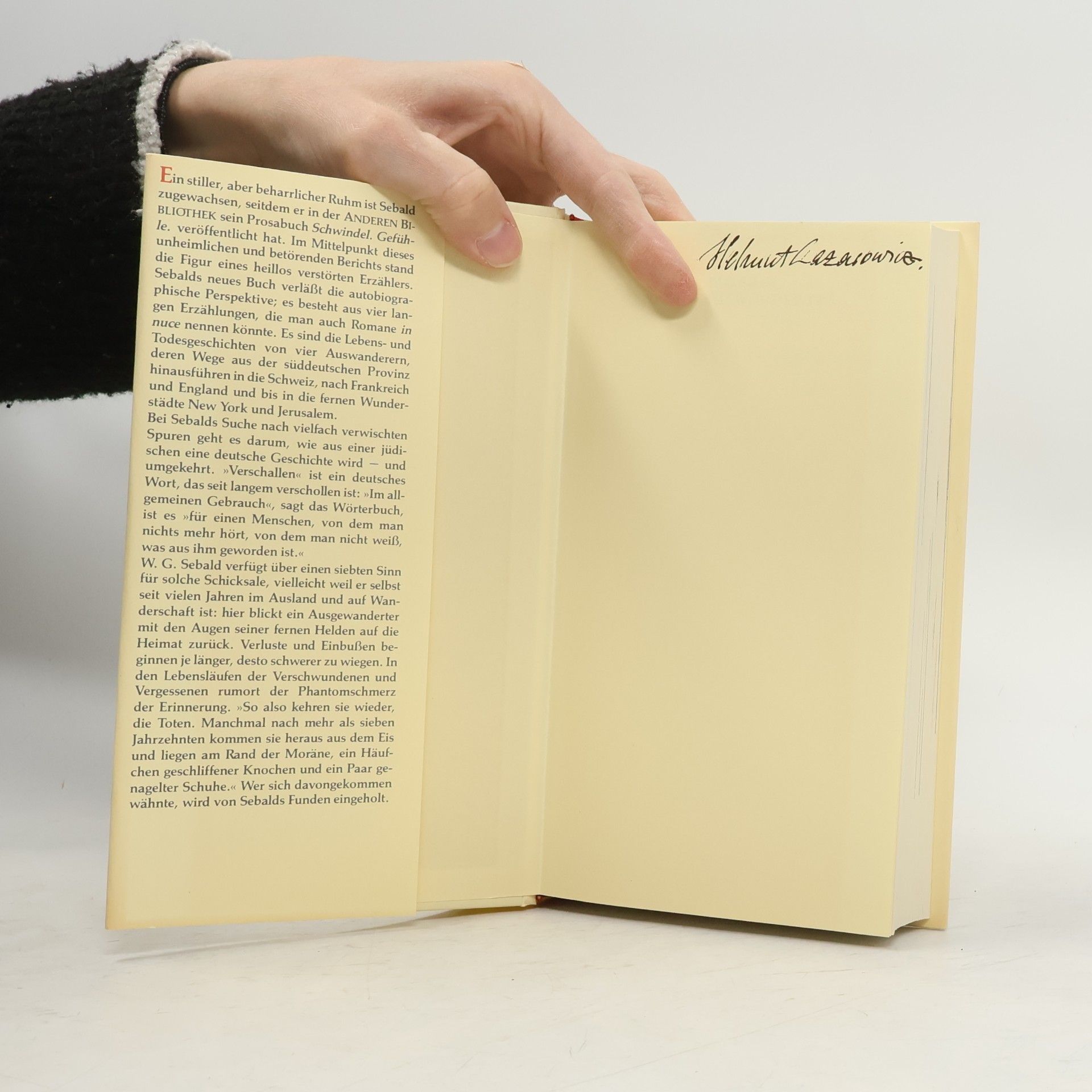W. G. Sebald Die Ausgewanderten
