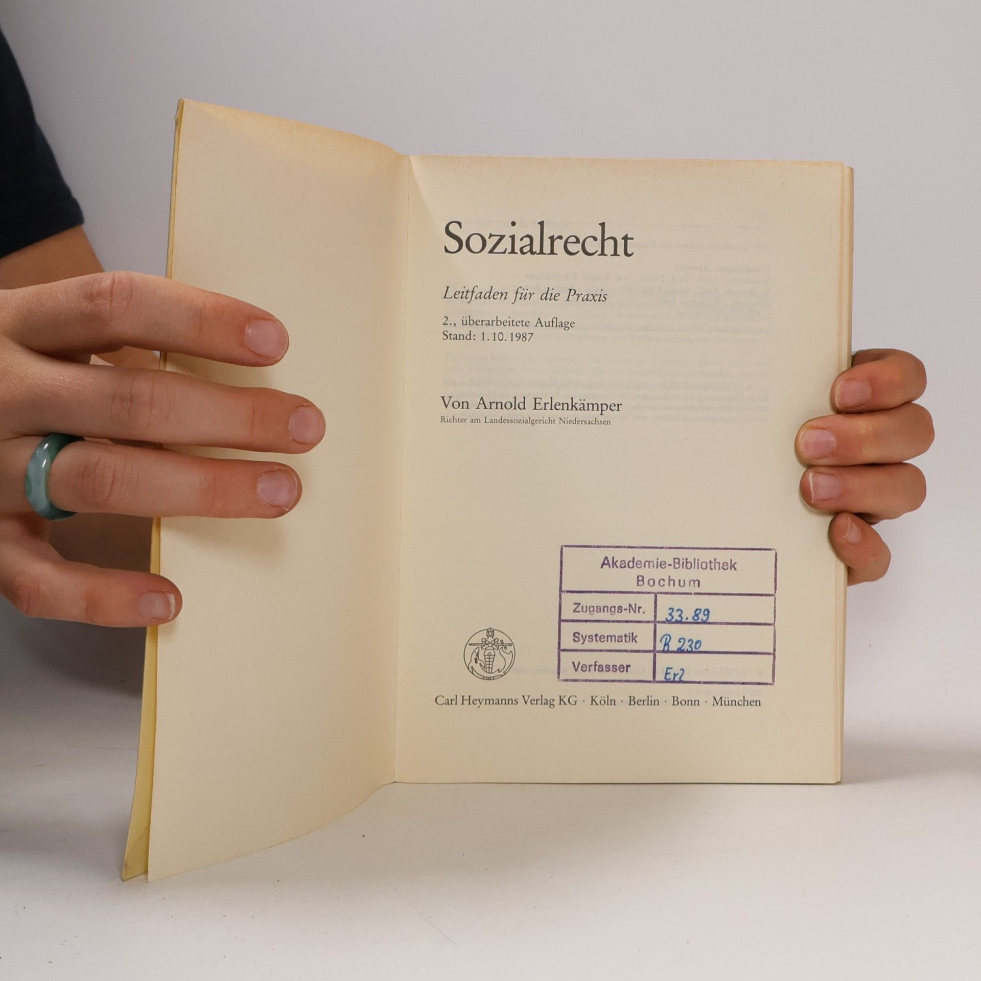 Arnold Erlenkämper Sozialrecht
