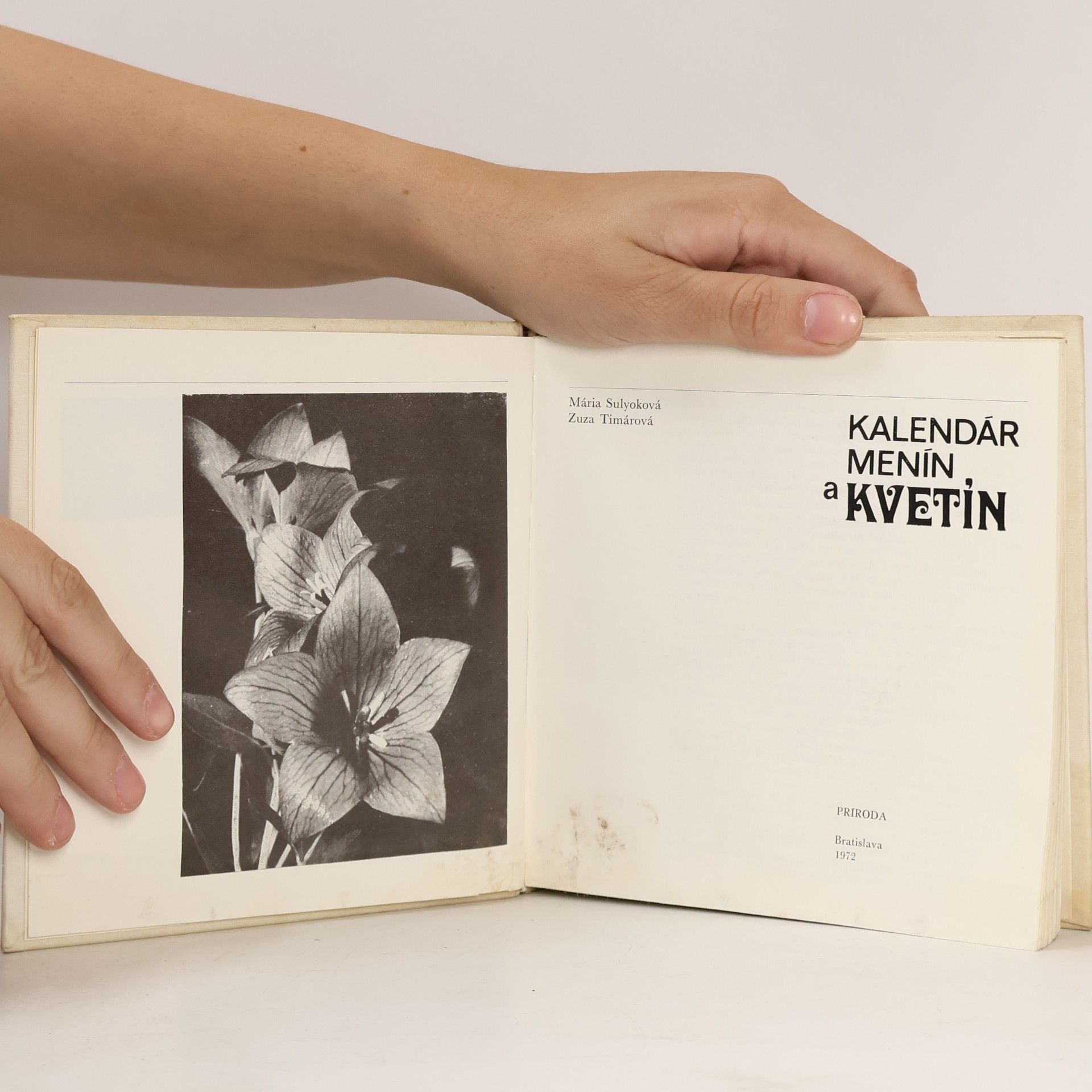 Mária Sulyoková Kalendár menín a kvetín