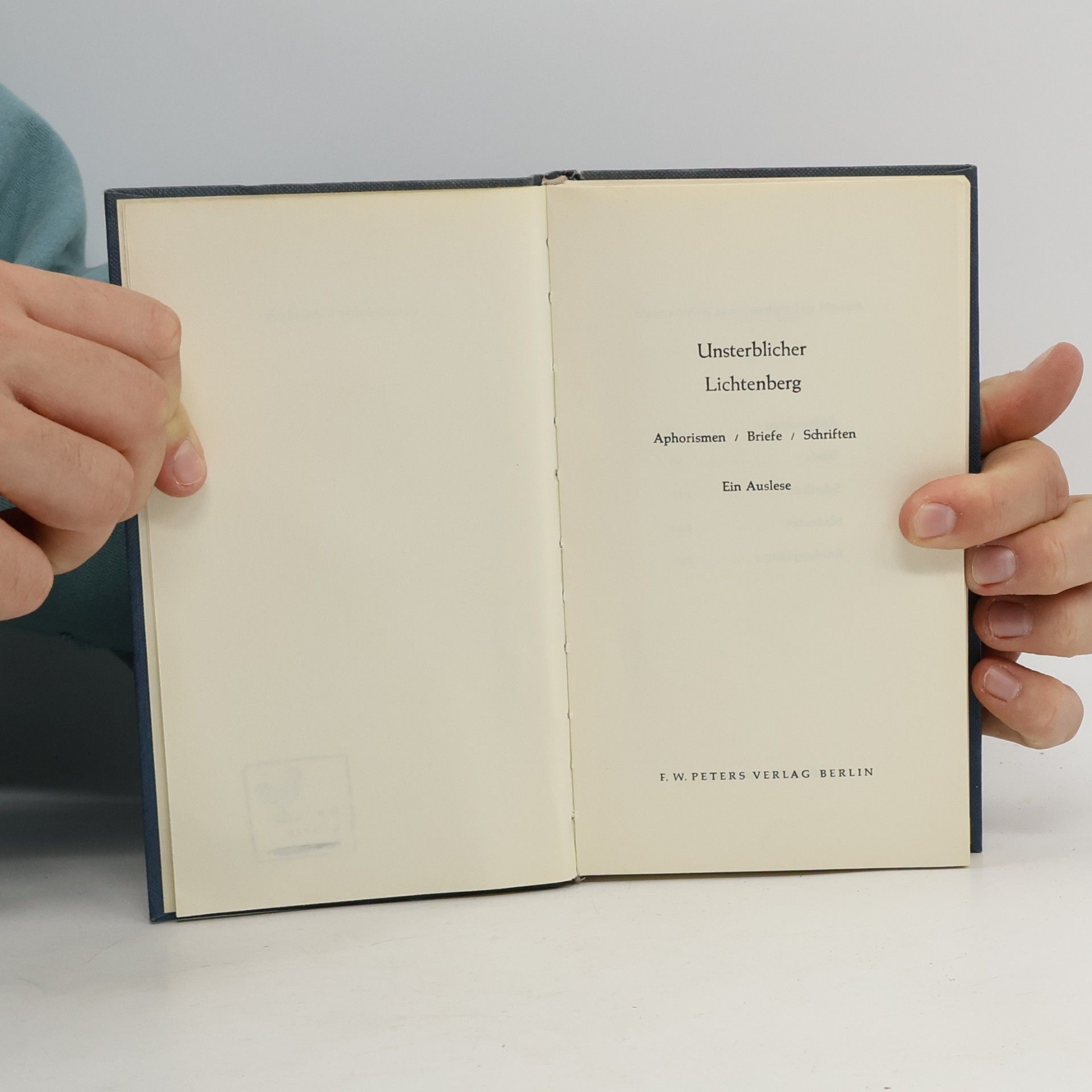 Georg Christoph Lichtenberg Unsterblicher Lichtenberg