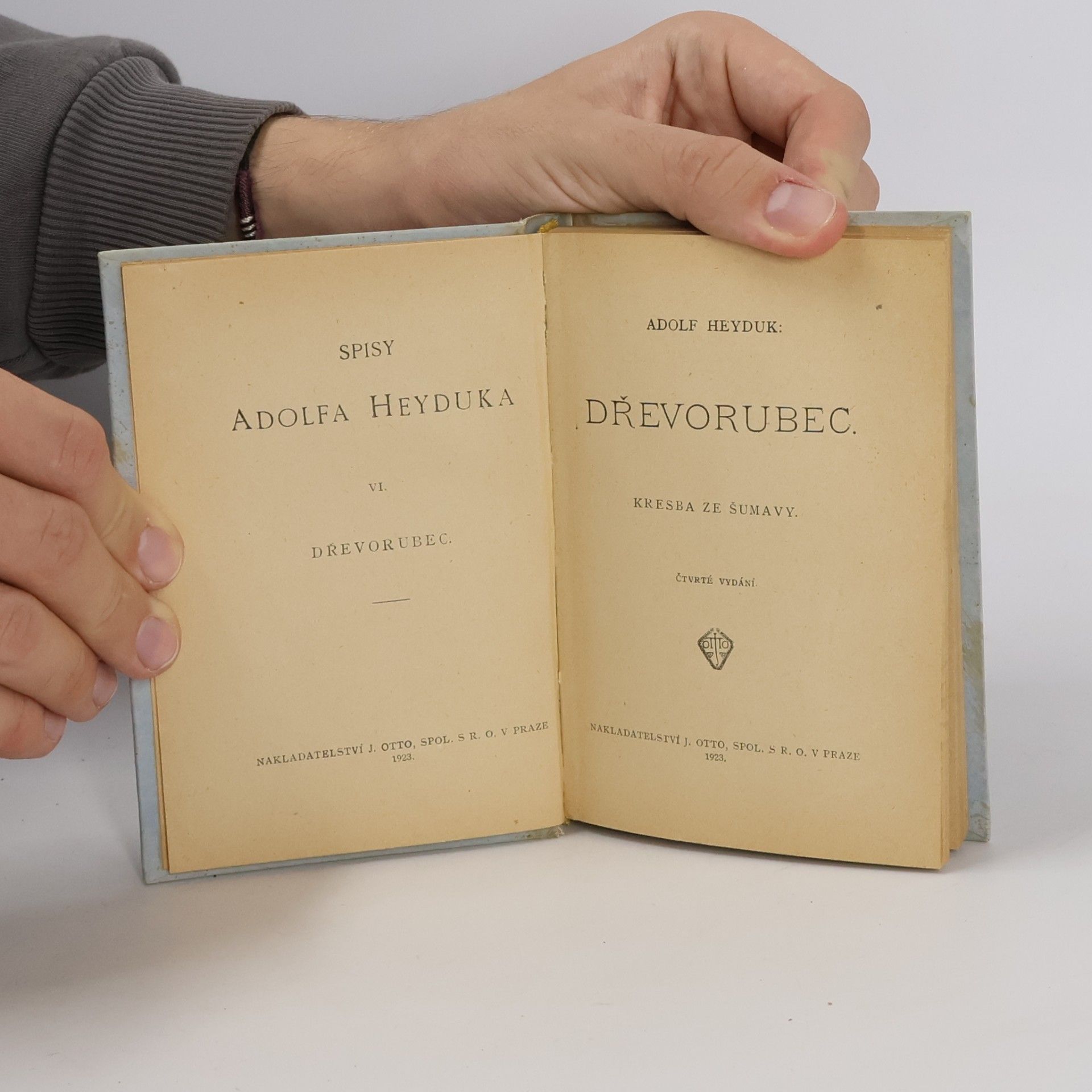 Adolf Heyduk Dřevorubec. Kresba ze Šumavy.