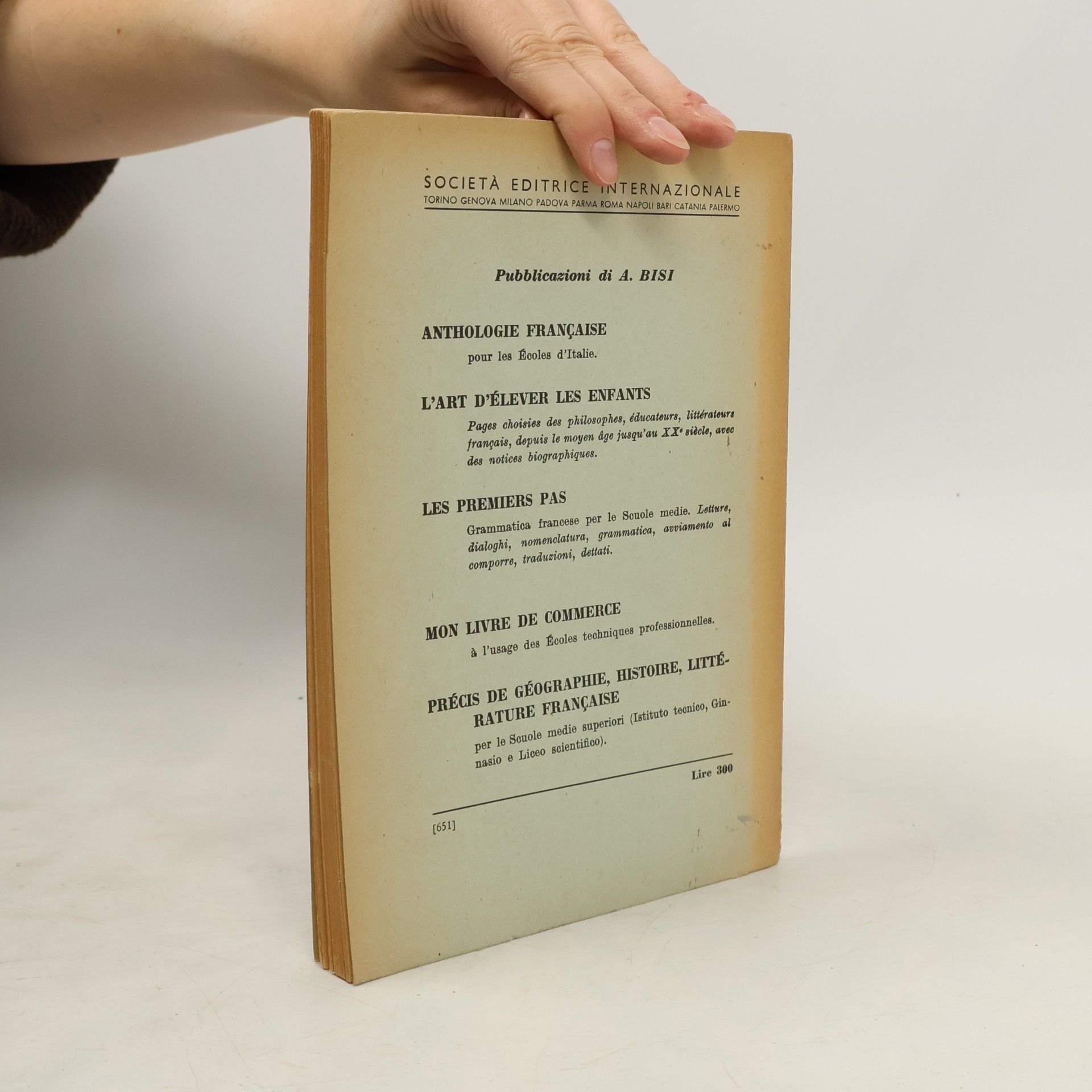 Alceste Bisi Précis de géographie histoire littérature française