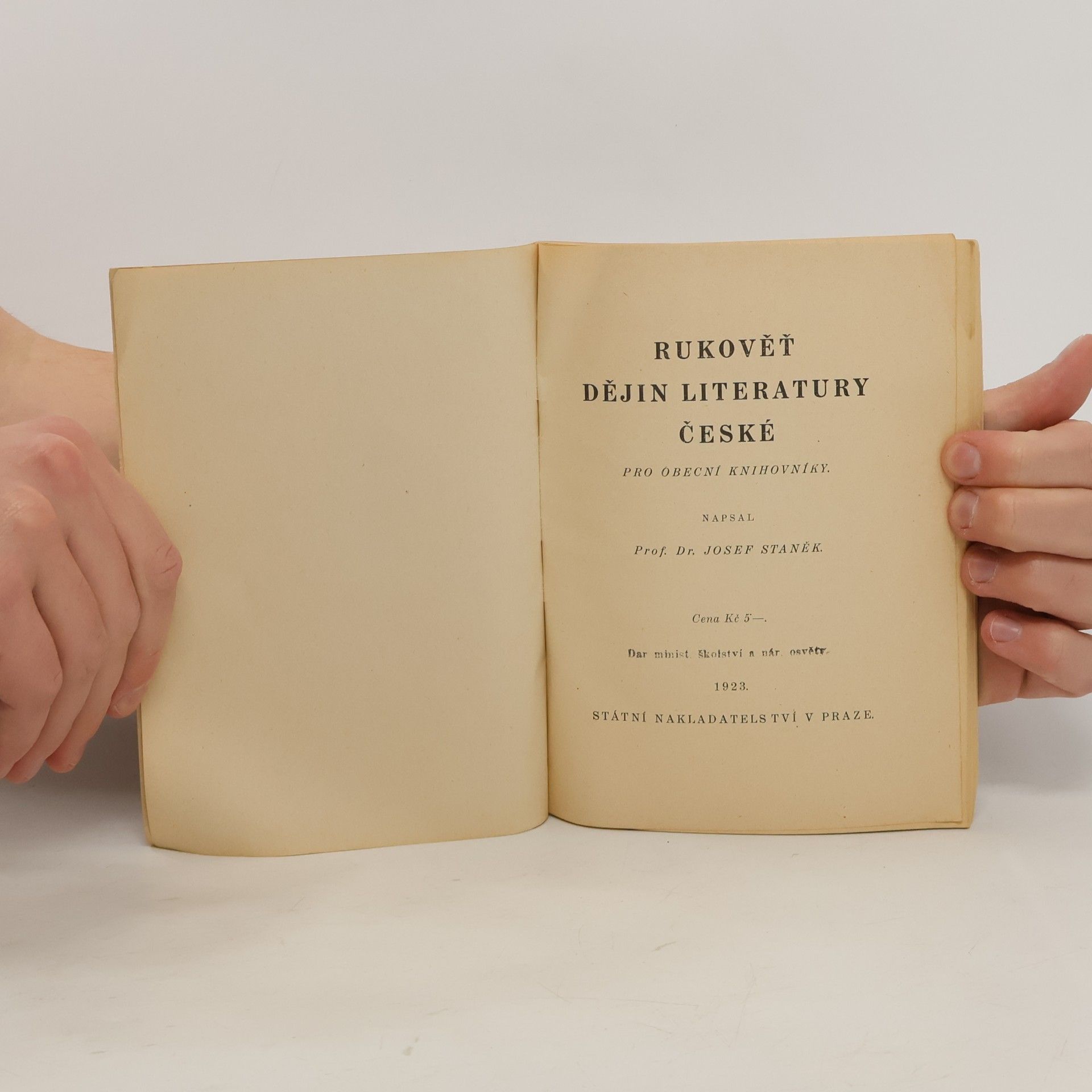 Prof. Dr. Josef Staněk Rukověť dějin literatury české